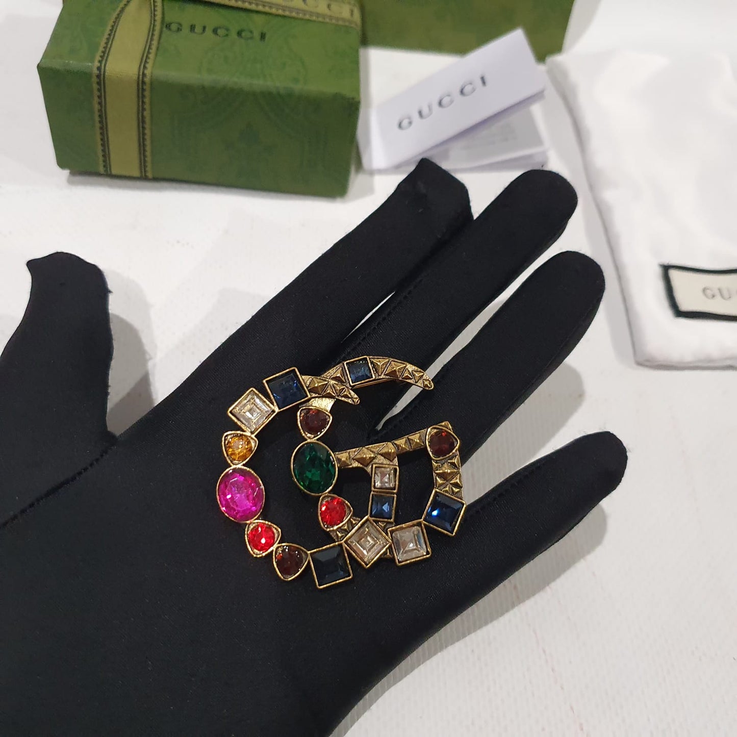 Gucci Brooch and Earrings