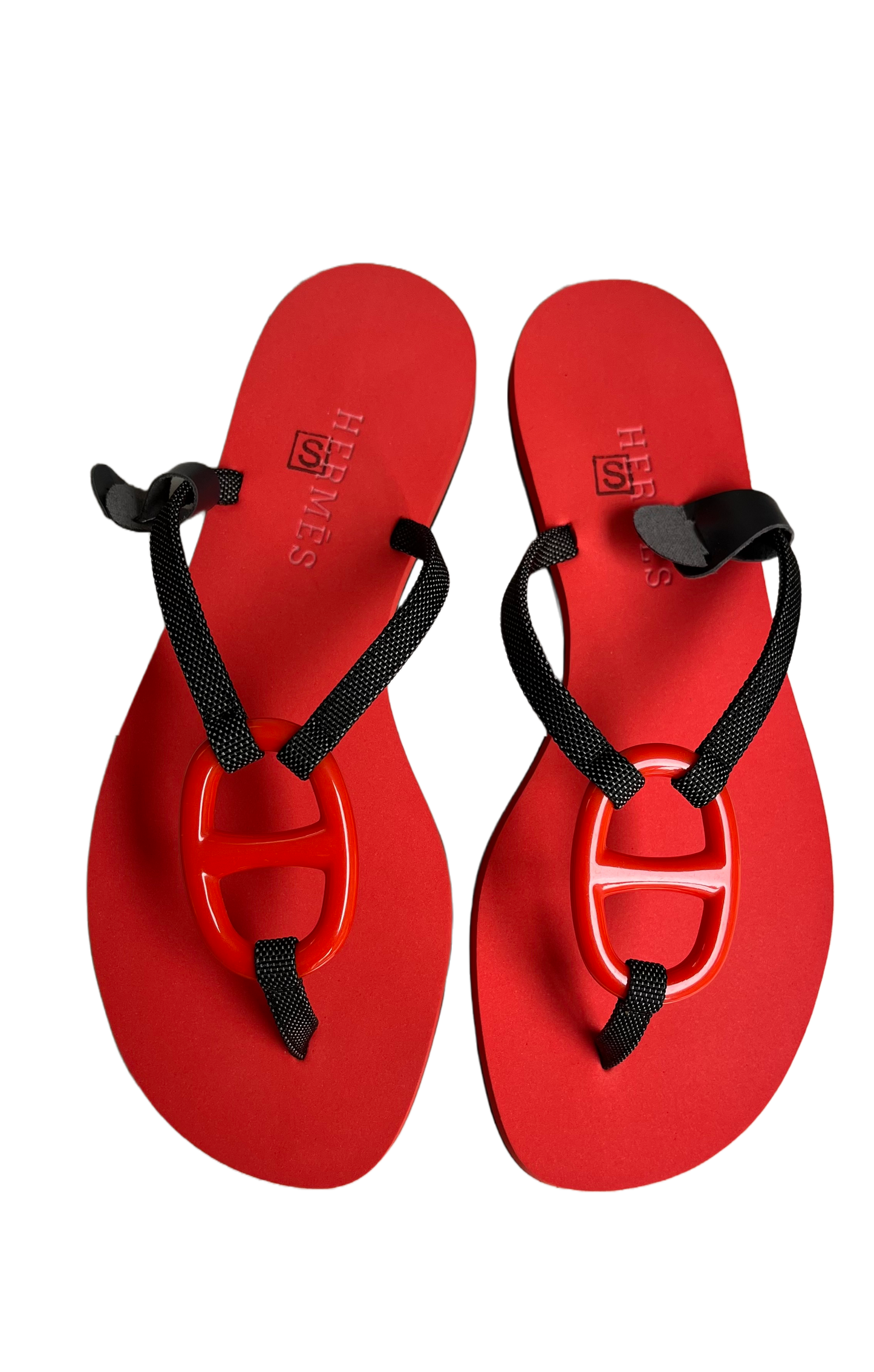 Hermes Kala Nera Sandals Rouge