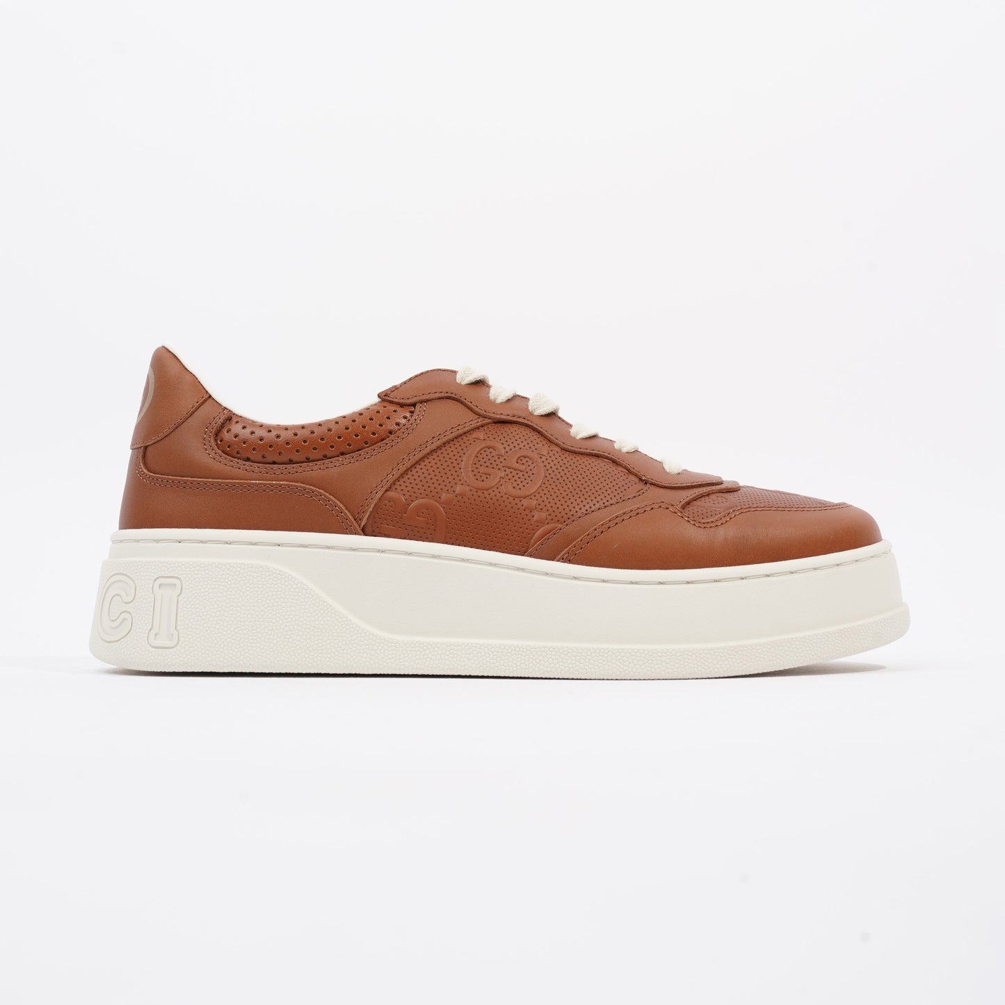 Gucci Chunky B Sneaker Tan Leather EU 42 UK 8