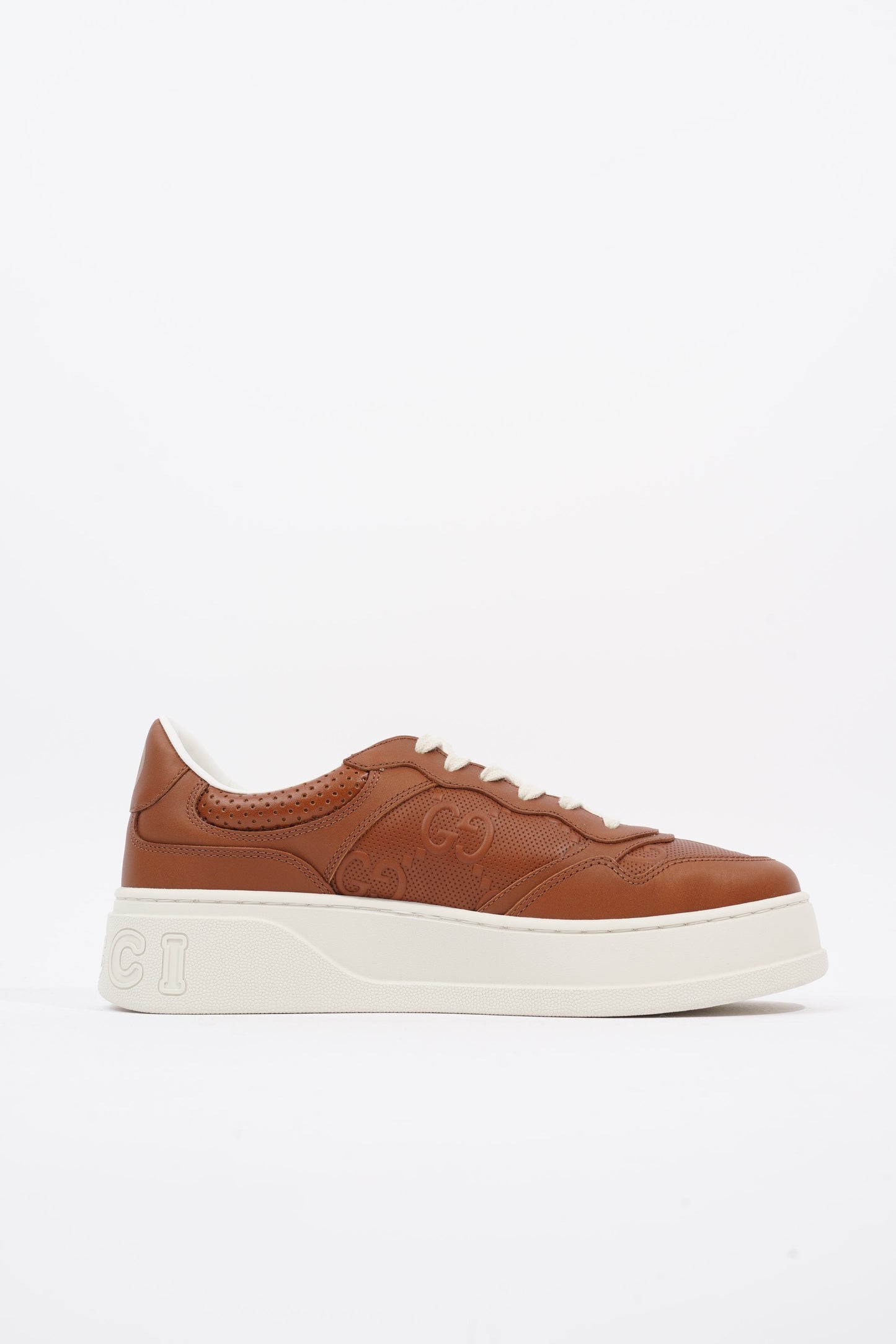 Gucci Chunky B Sneaker Tan Leather EU 42 UK 8