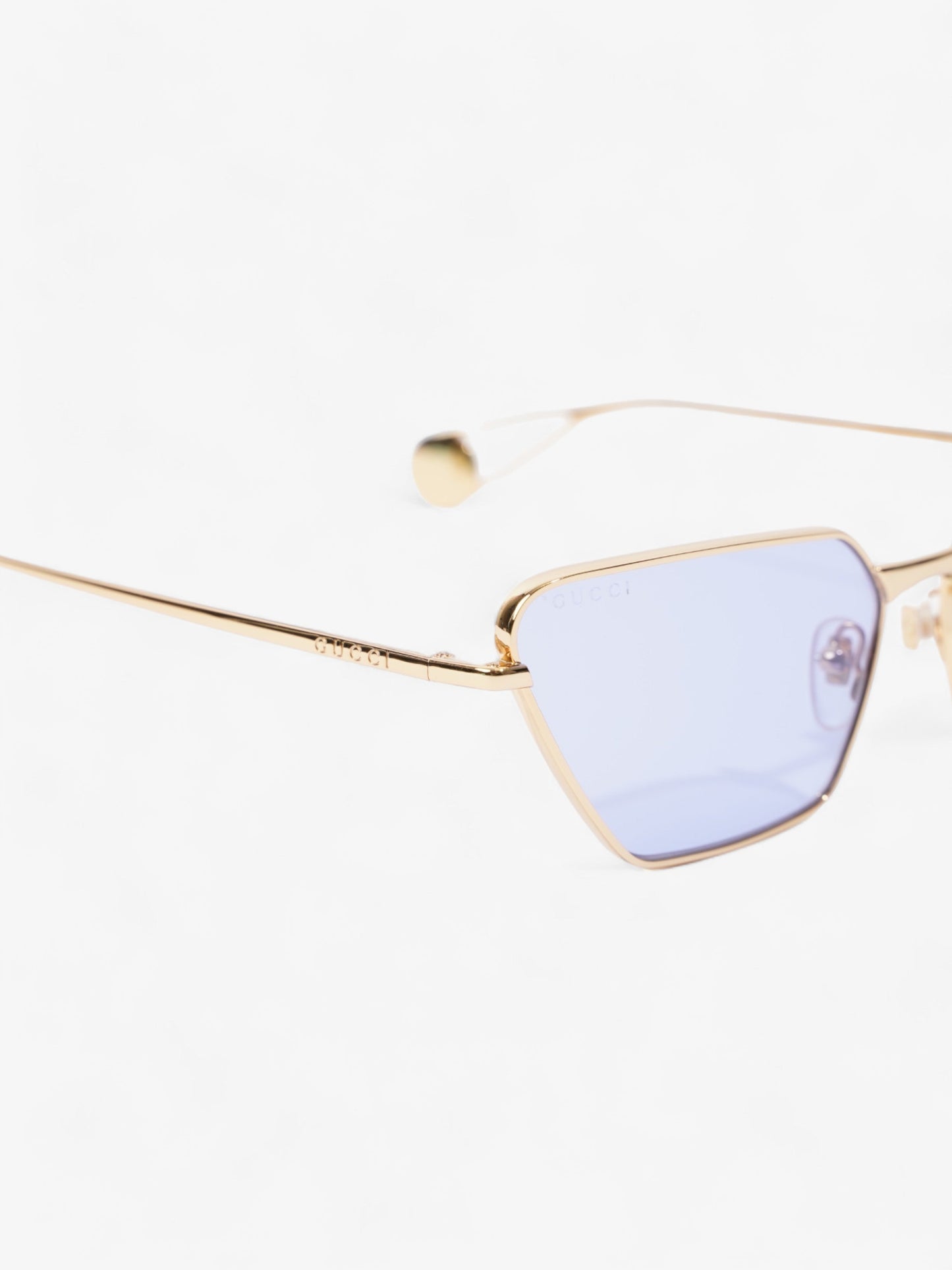 Gucci Cat-Eye Frame Blue / Gold Acetate 140mm