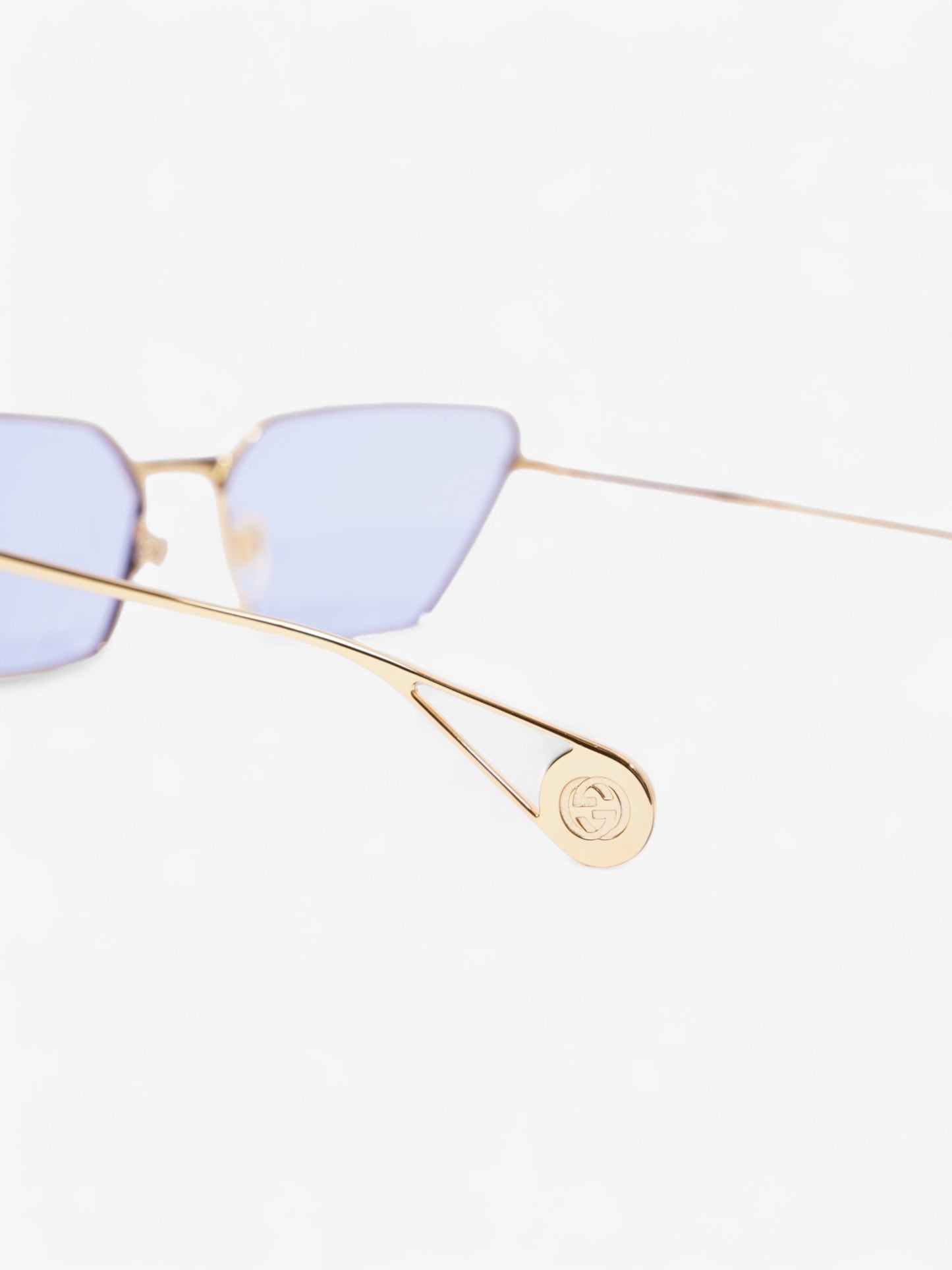 Gucci Cat-Eye Frame Blue / Gold Acetate 140mm