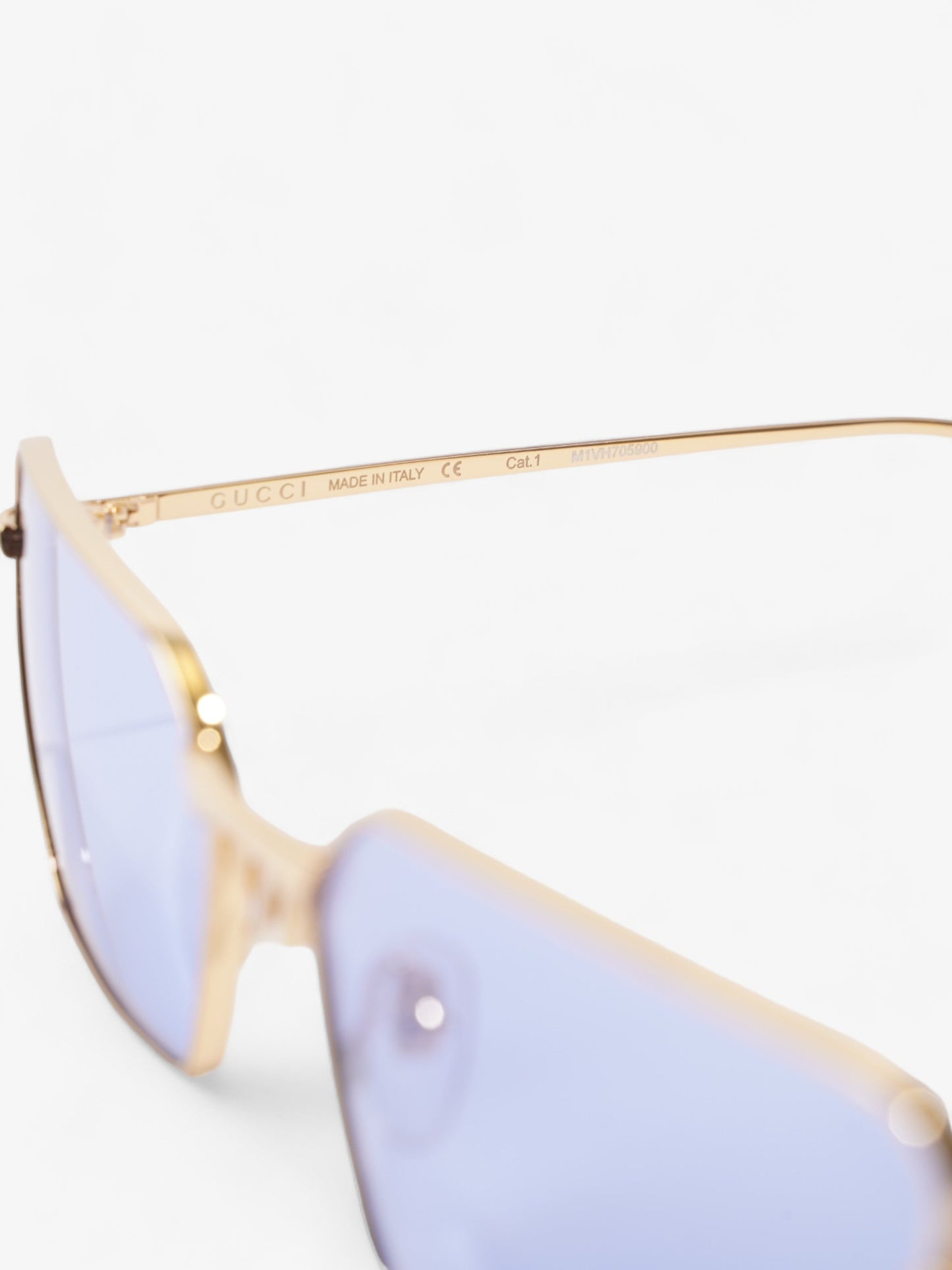 Gucci Cat-Eye Frame Blue / Gold Acetate 140mm