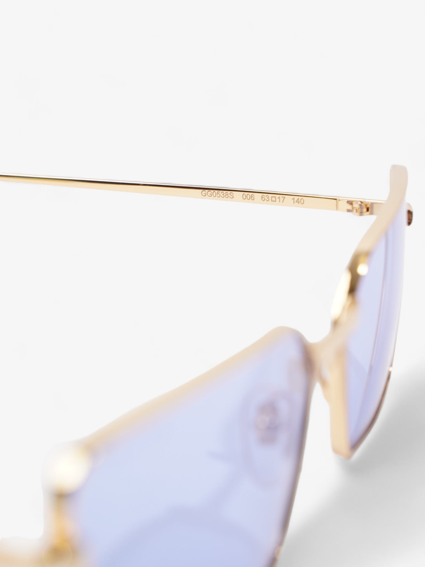 Gucci Cat-Eye Frame Blue / Gold Acetate 140mm