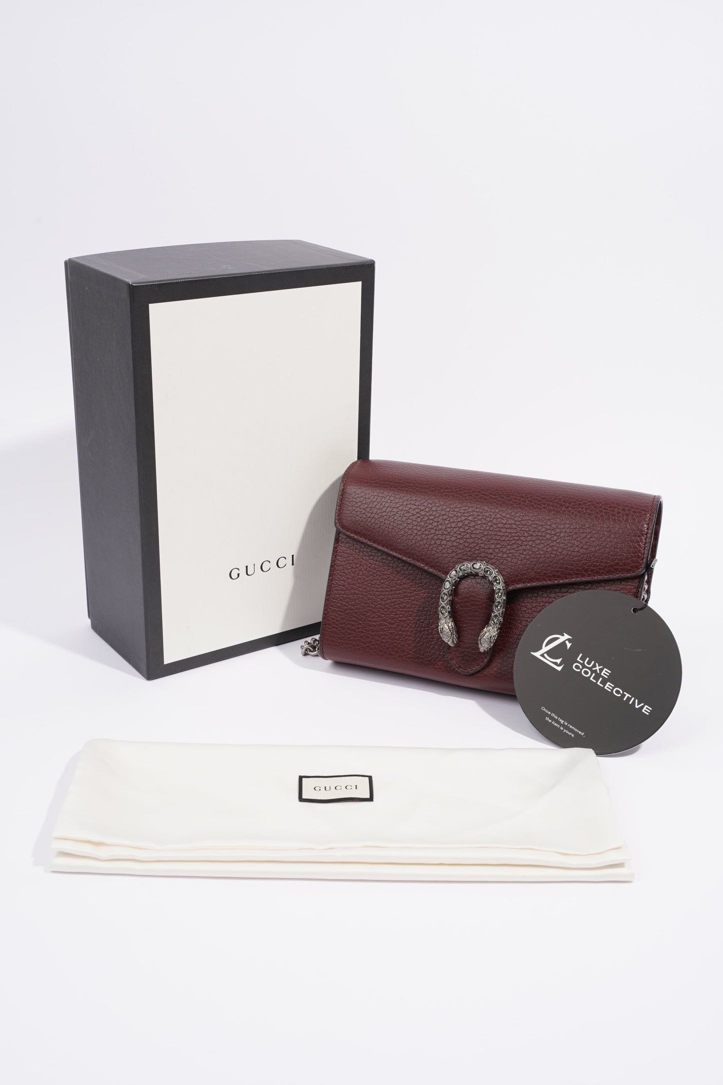 Gucci Dionysus Mini Chain Burgundy Leather