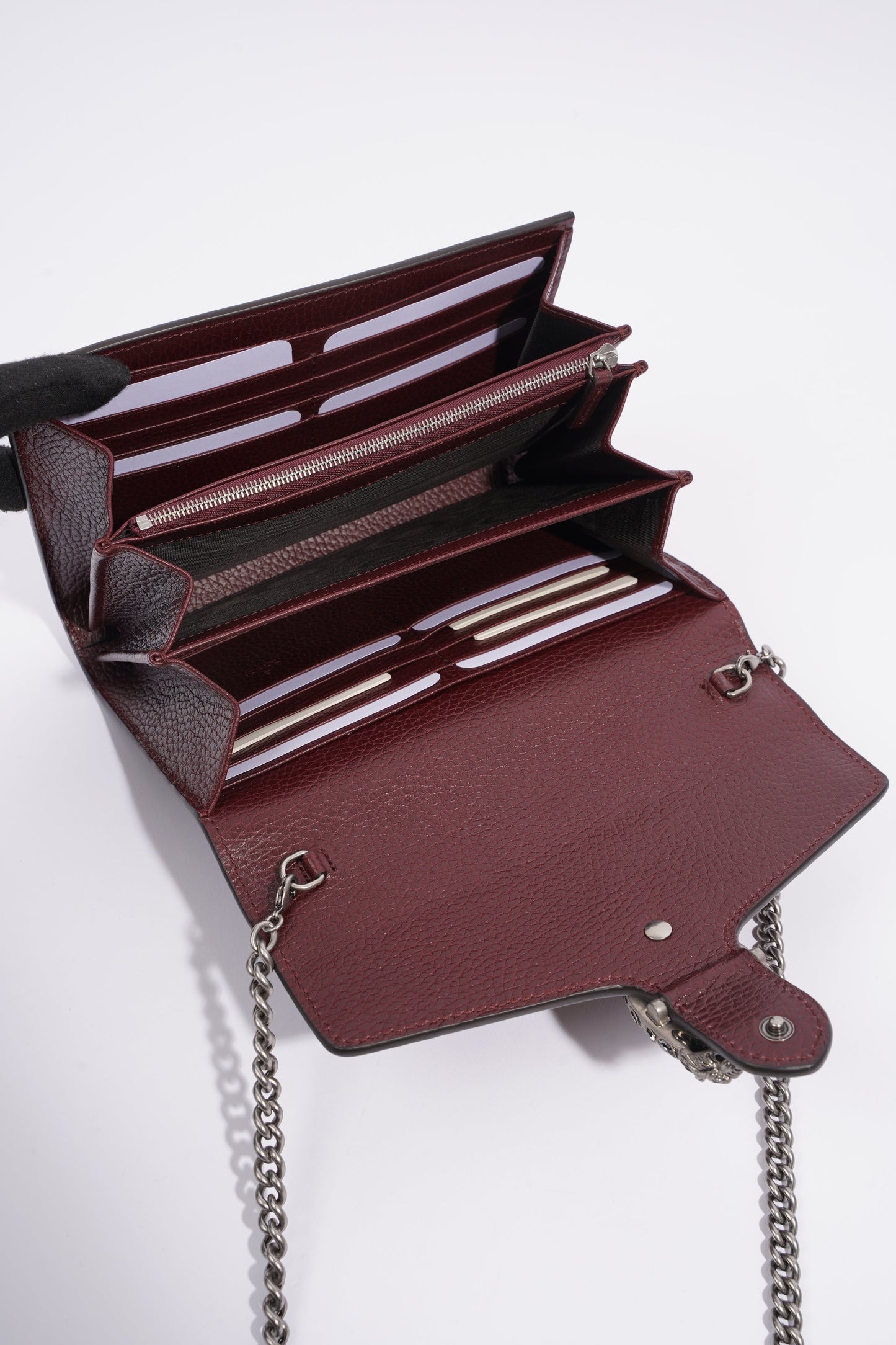 Gucci Dionysus Mini Chain Burgundy Leather