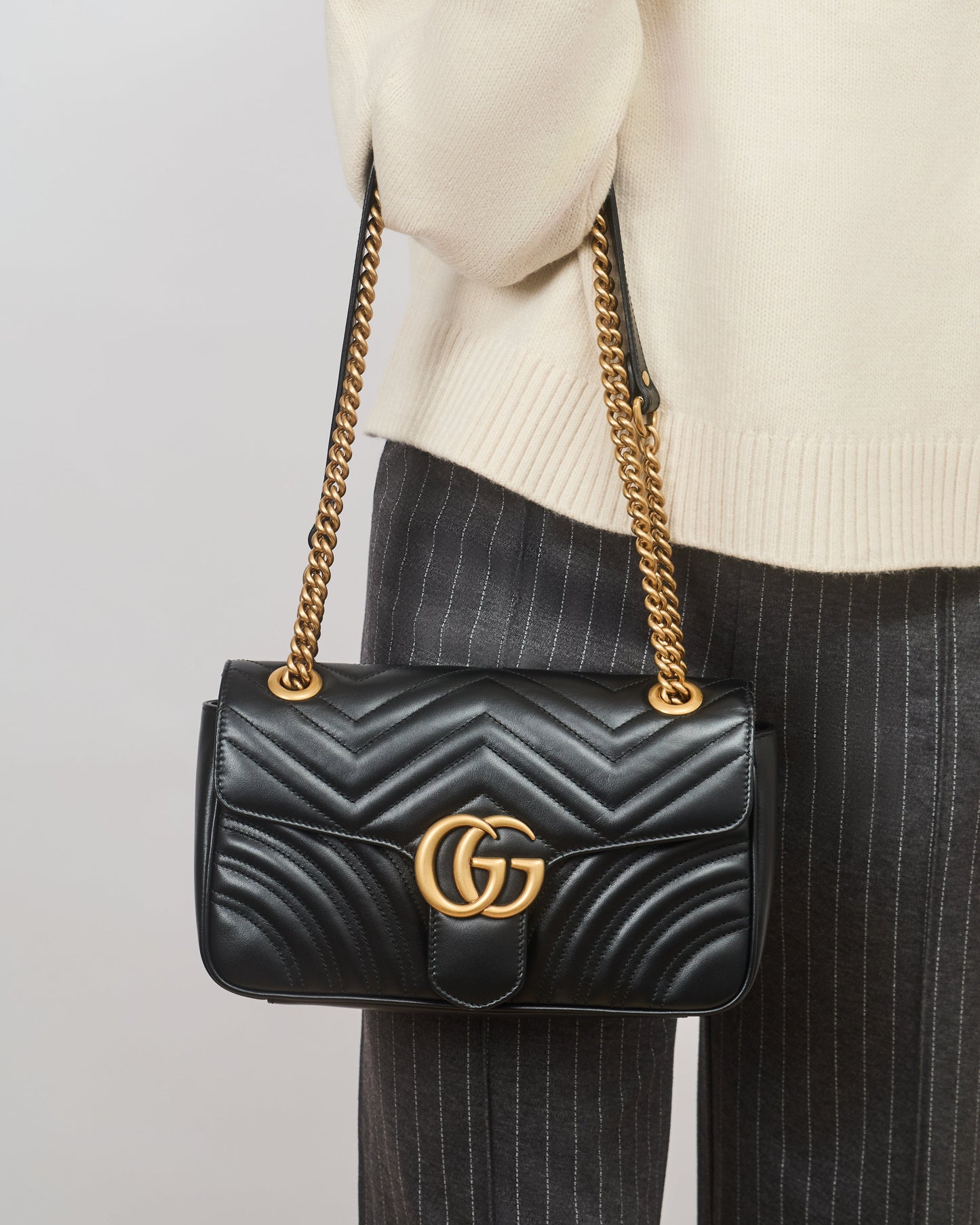 Gucci GG Black Marmont Small Shoulder Bag (RRP £2070)