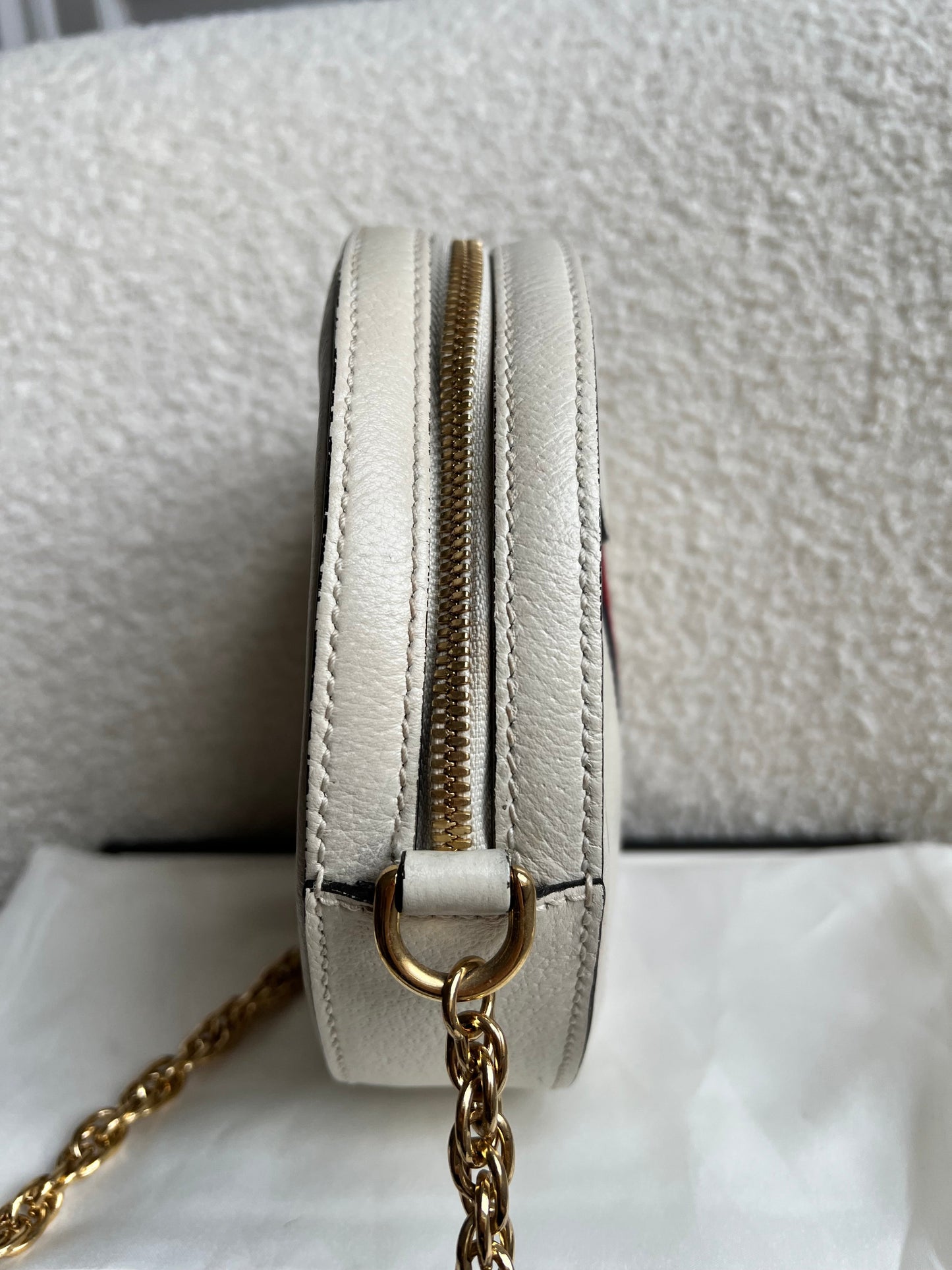 Gucci GG Round White Ophidia Small Shoulder Bag