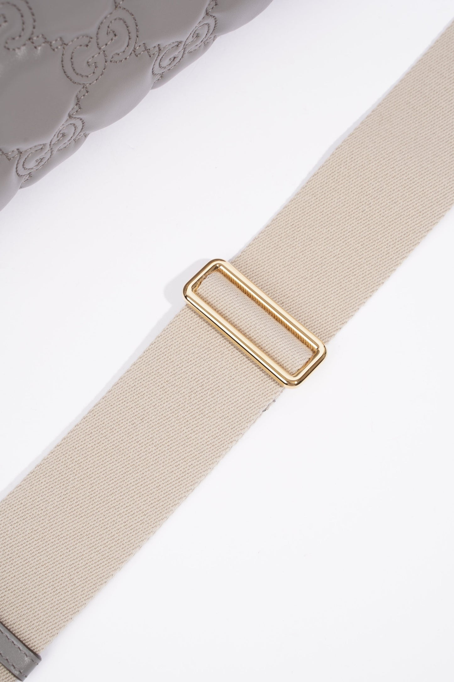 Gucci GG Matelasse Grey Matelasse Leather Small