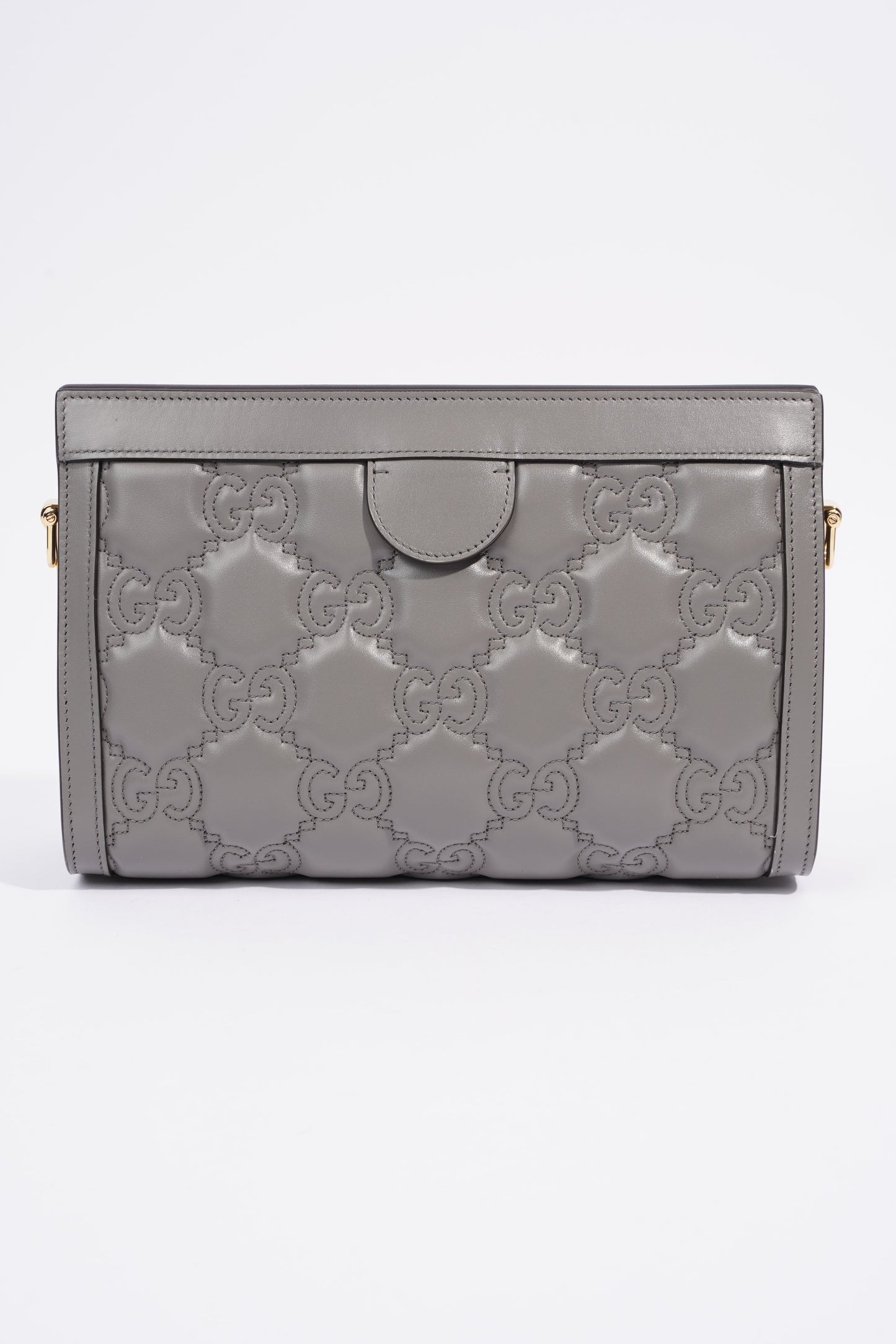 Gucci GG Matelasse Grey Matelasse Leather Small