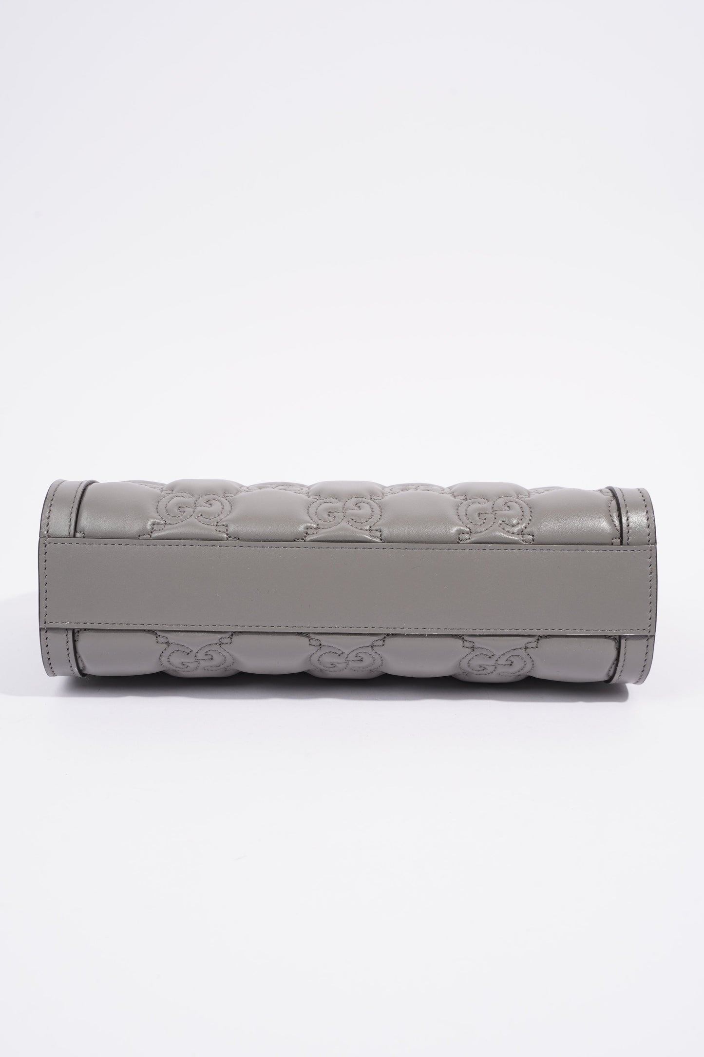 Gucci GG Matelasse Grey Matelasse Leather Small
