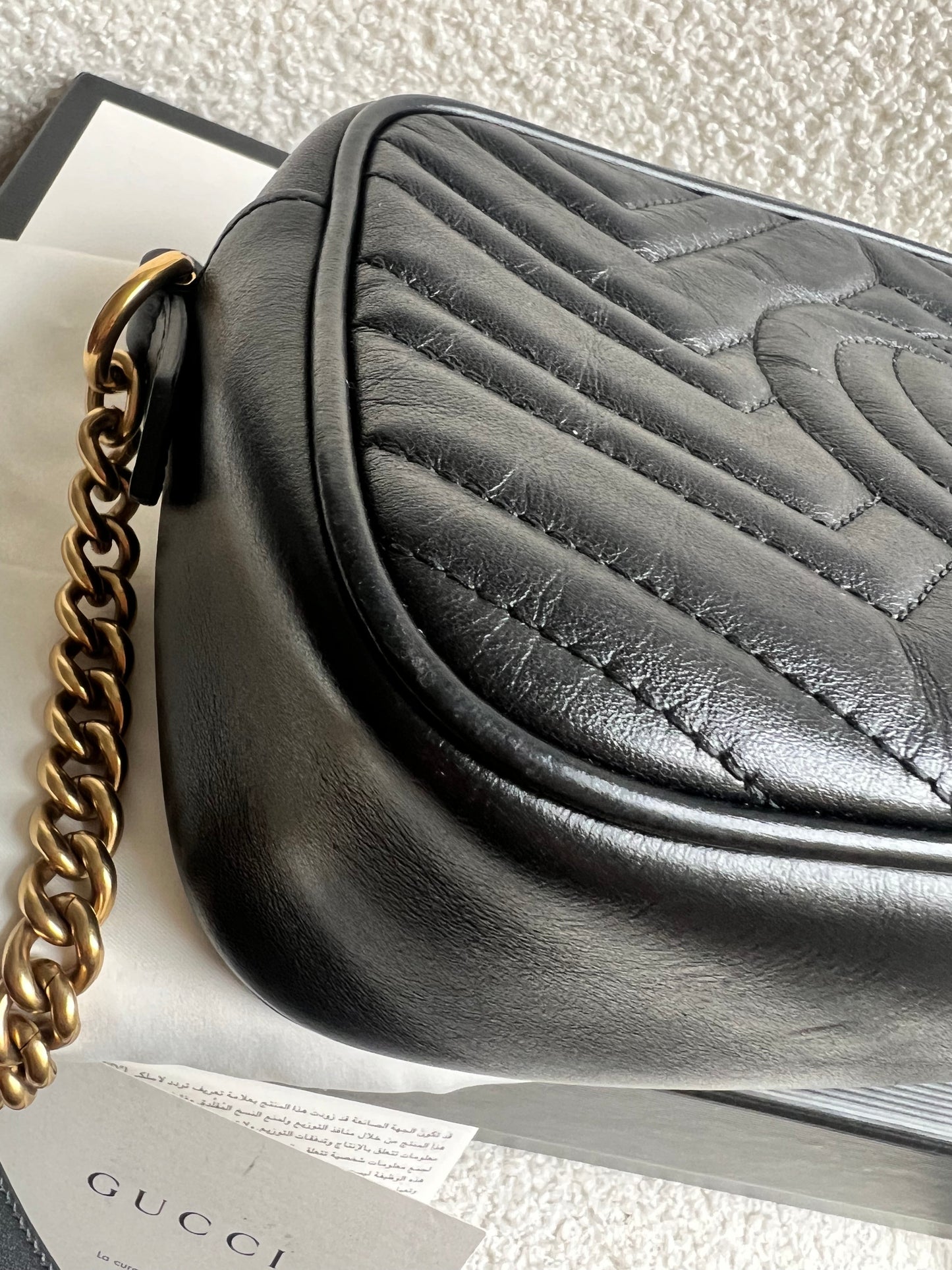 Gucci GG Black Marmont Small Shoulder Bag (RRP £1440)