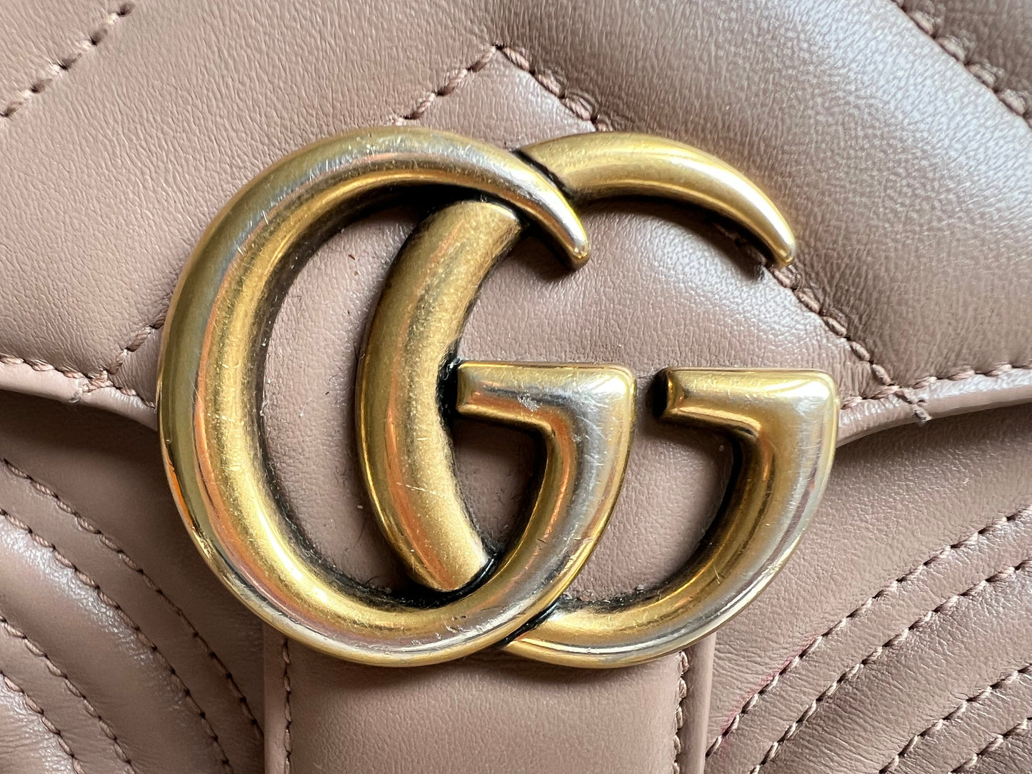 Gucci GG Dusty Pink Marmont Mini Top Handle Bag (RRP £1,890)