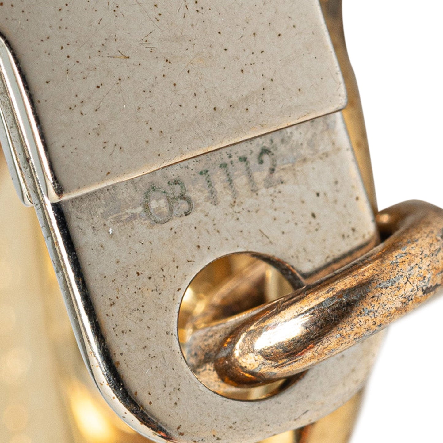 Gold Louis Vuitton Monogram Charm Key Chain