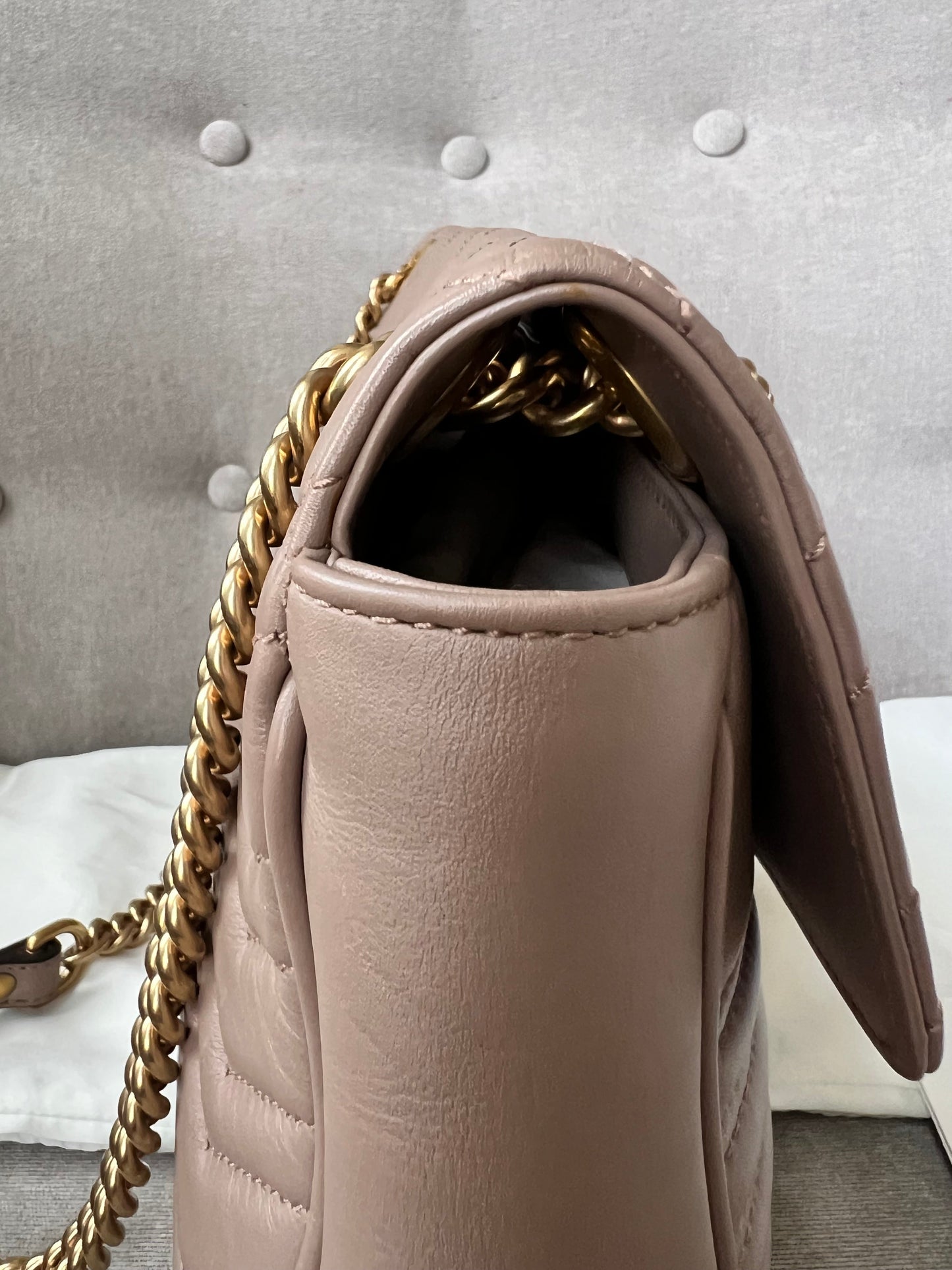 Gucci GG Dusty Pink Marmont Medium Shoulder Bag (RRP £2,340)