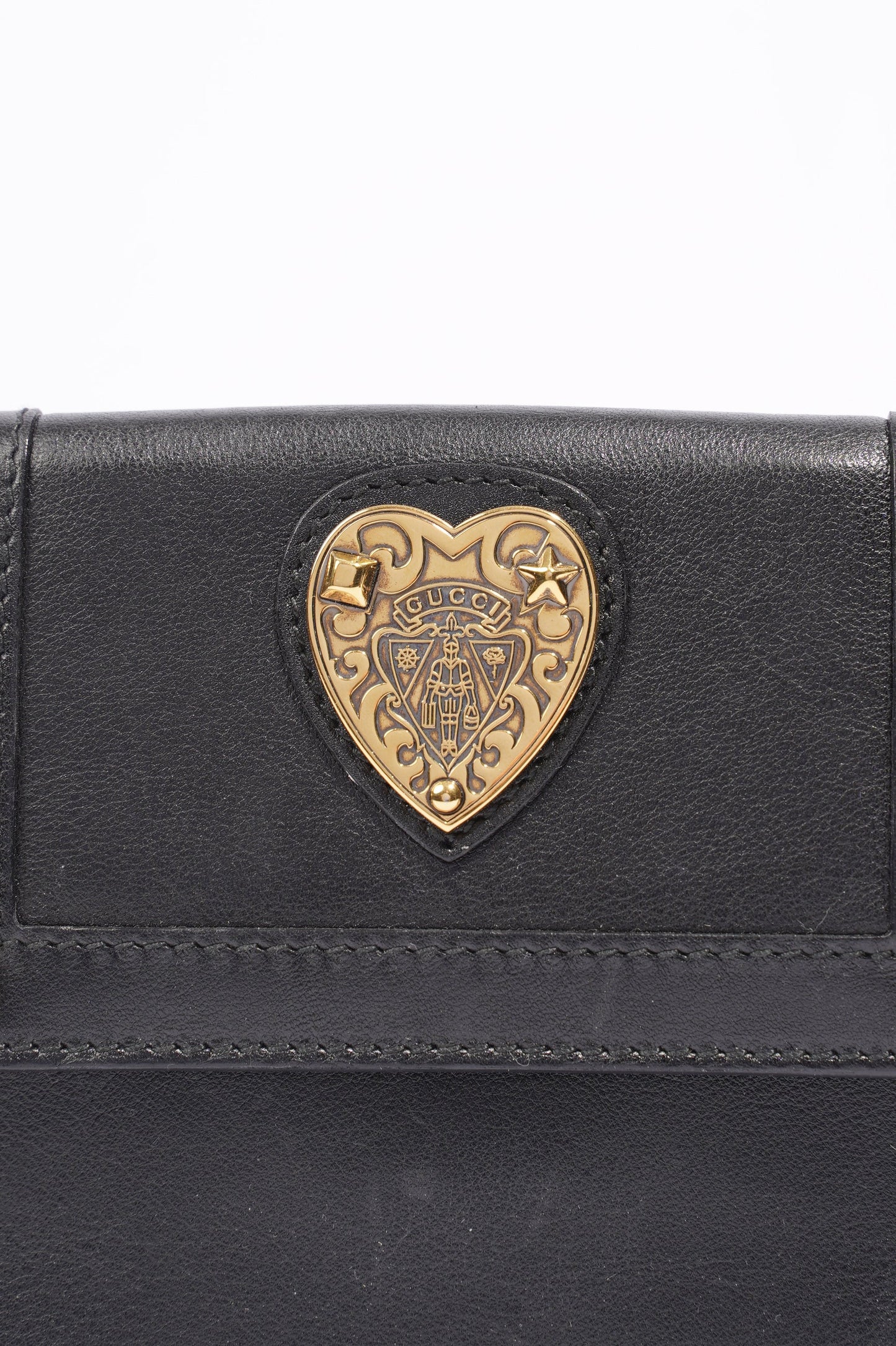 Gucci Babouska Compact Wallet Black Leather