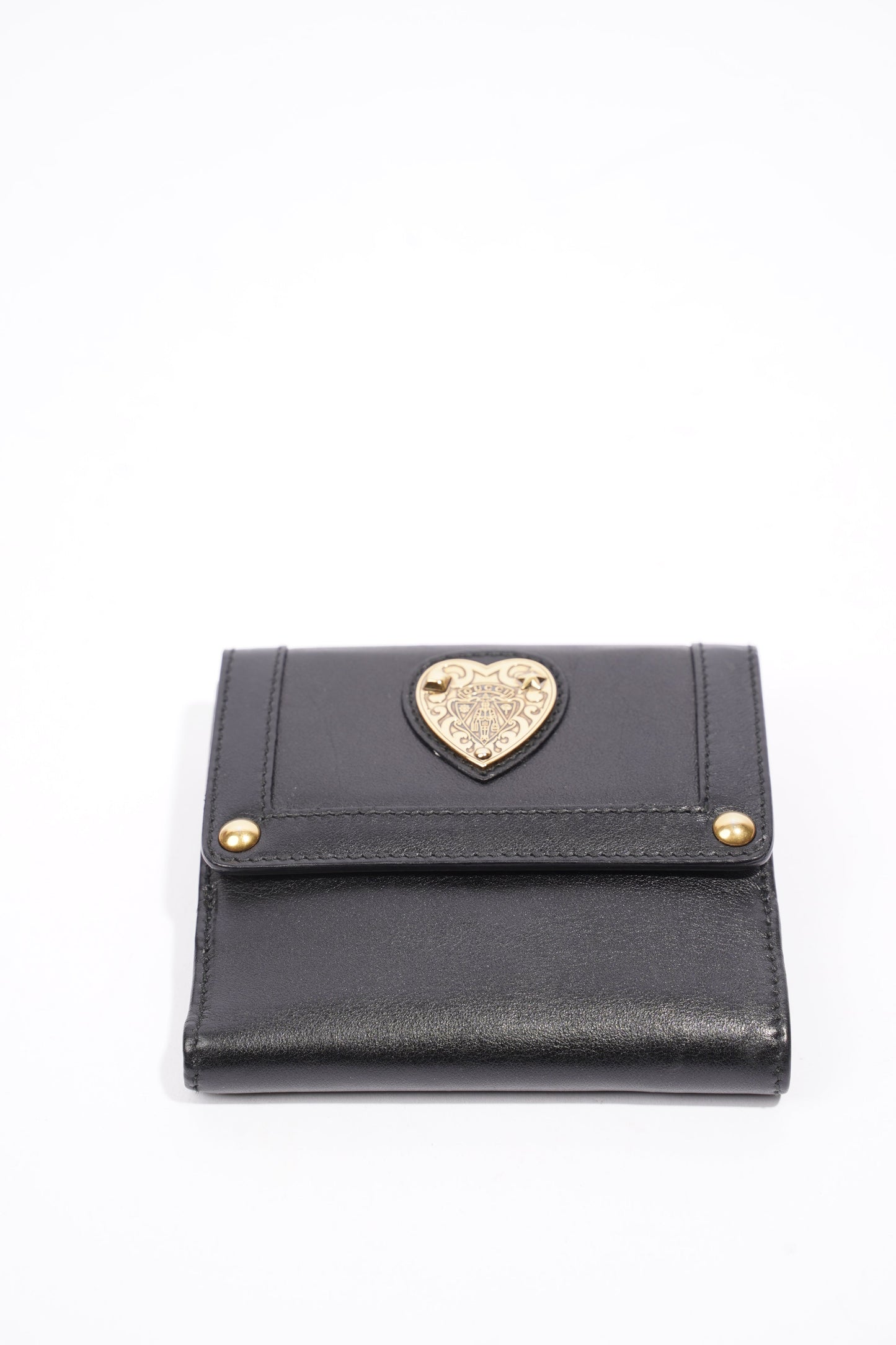 Gucci Babouska Compact Wallet Black Leather