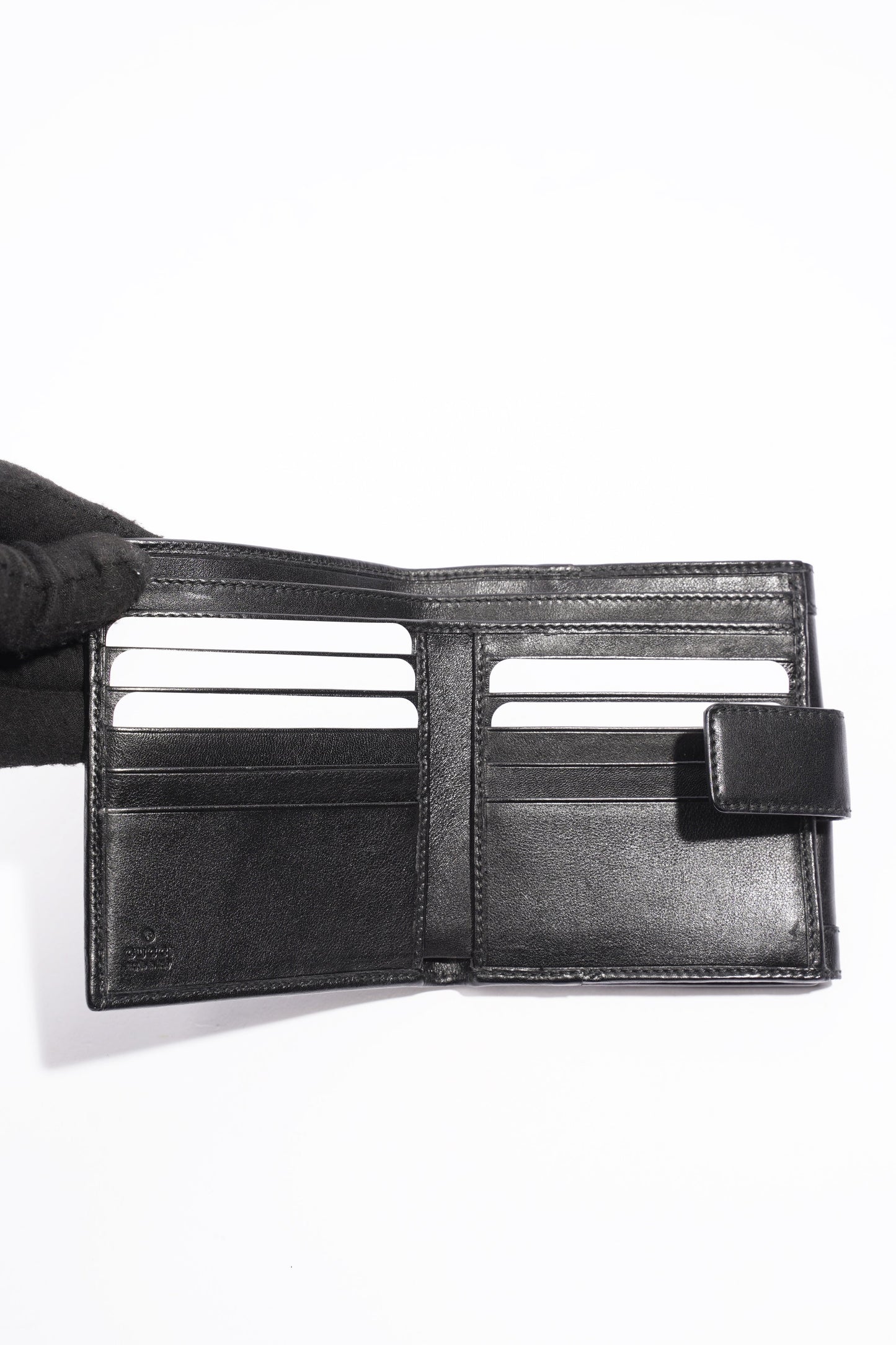 Gucci Babouska Compact Wallet Black Leather