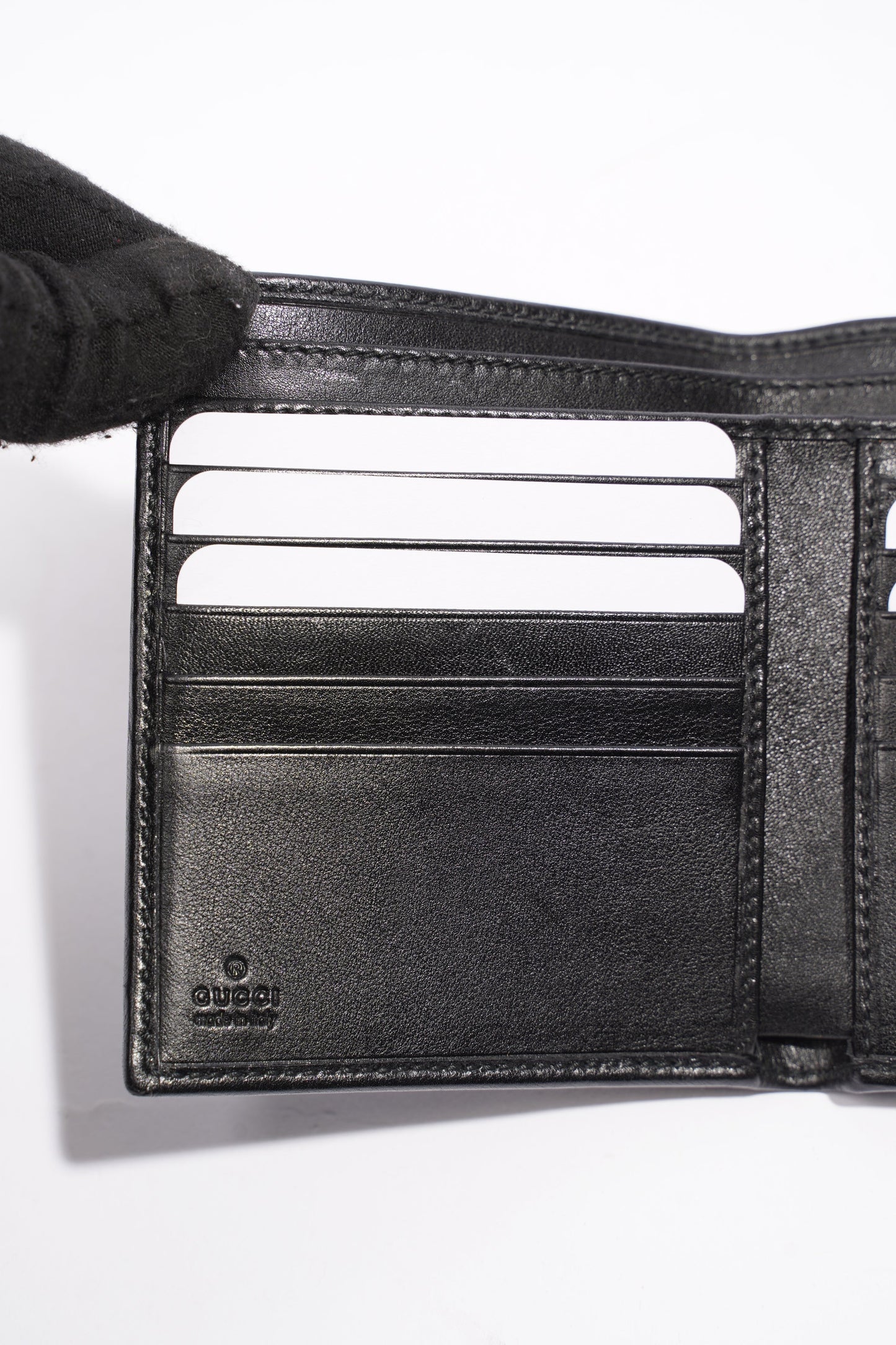 Gucci Babouska Compact Wallet Black Leather