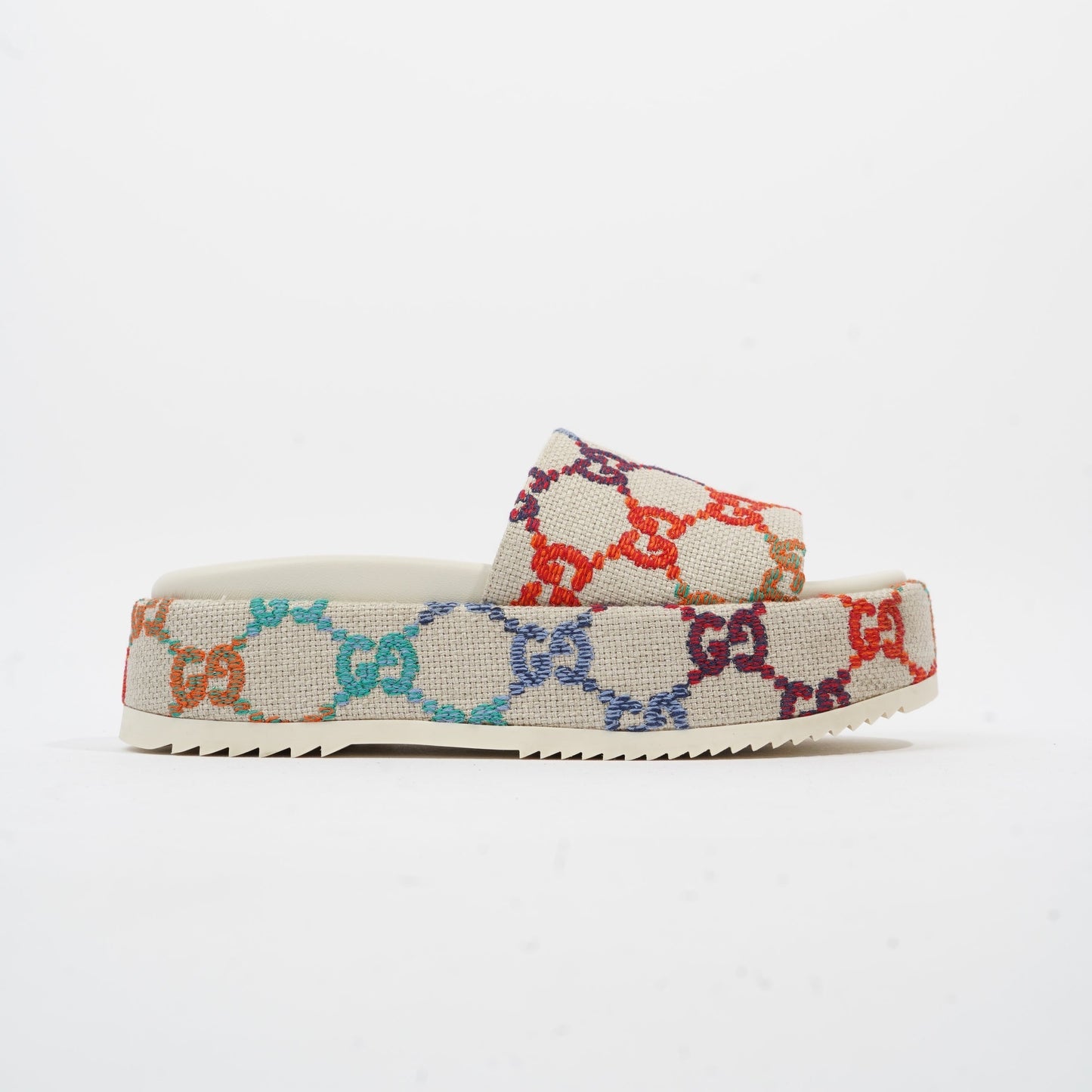 Gucci GG Jacquard Beige / Multicolour Tweed EU 38 UK 5