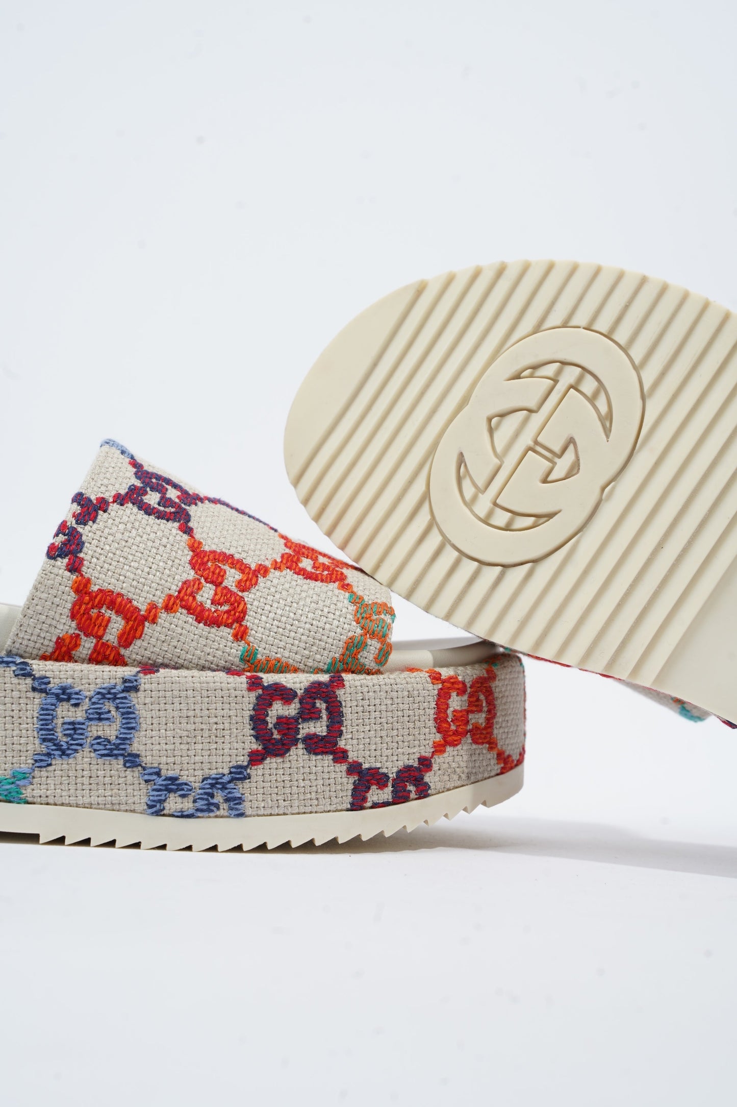 Gucci GG Jacquard Beige / Multicolour Tweed EU 38 UK 5