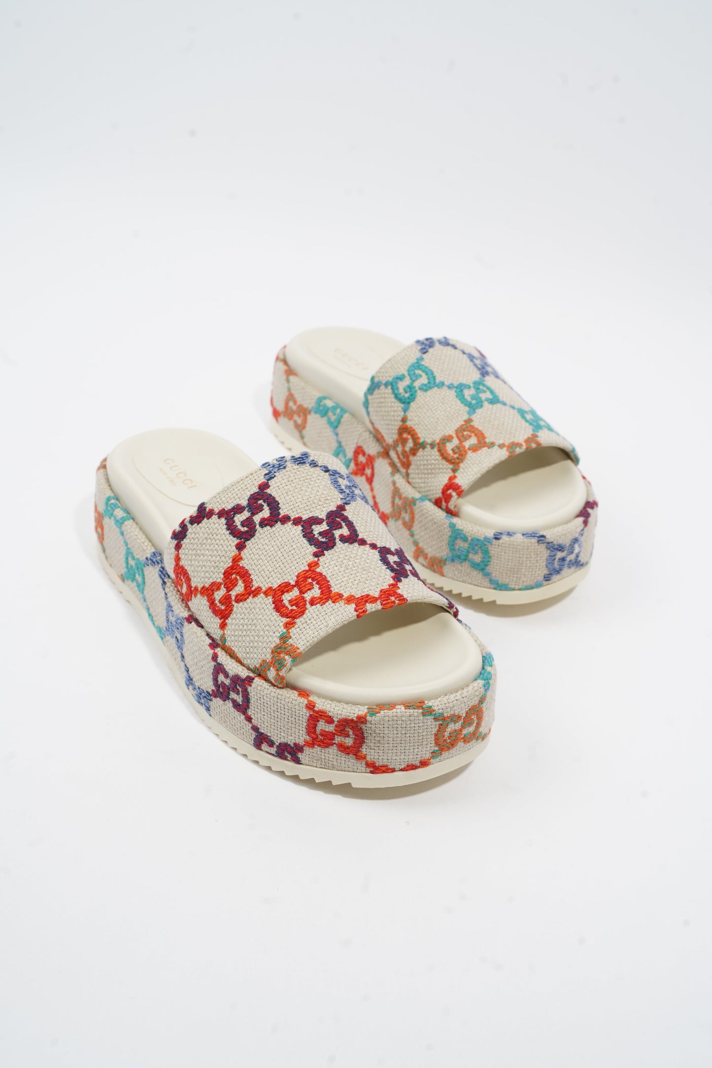 Gucci GG Jacquard Beige / Multicolour Tweed EU 38 UK 5