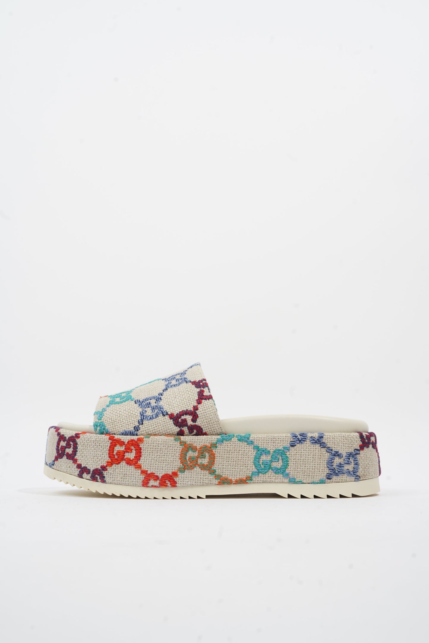 Gucci GG Jacquard Beige / Multicolour Tweed EU 38 UK 5