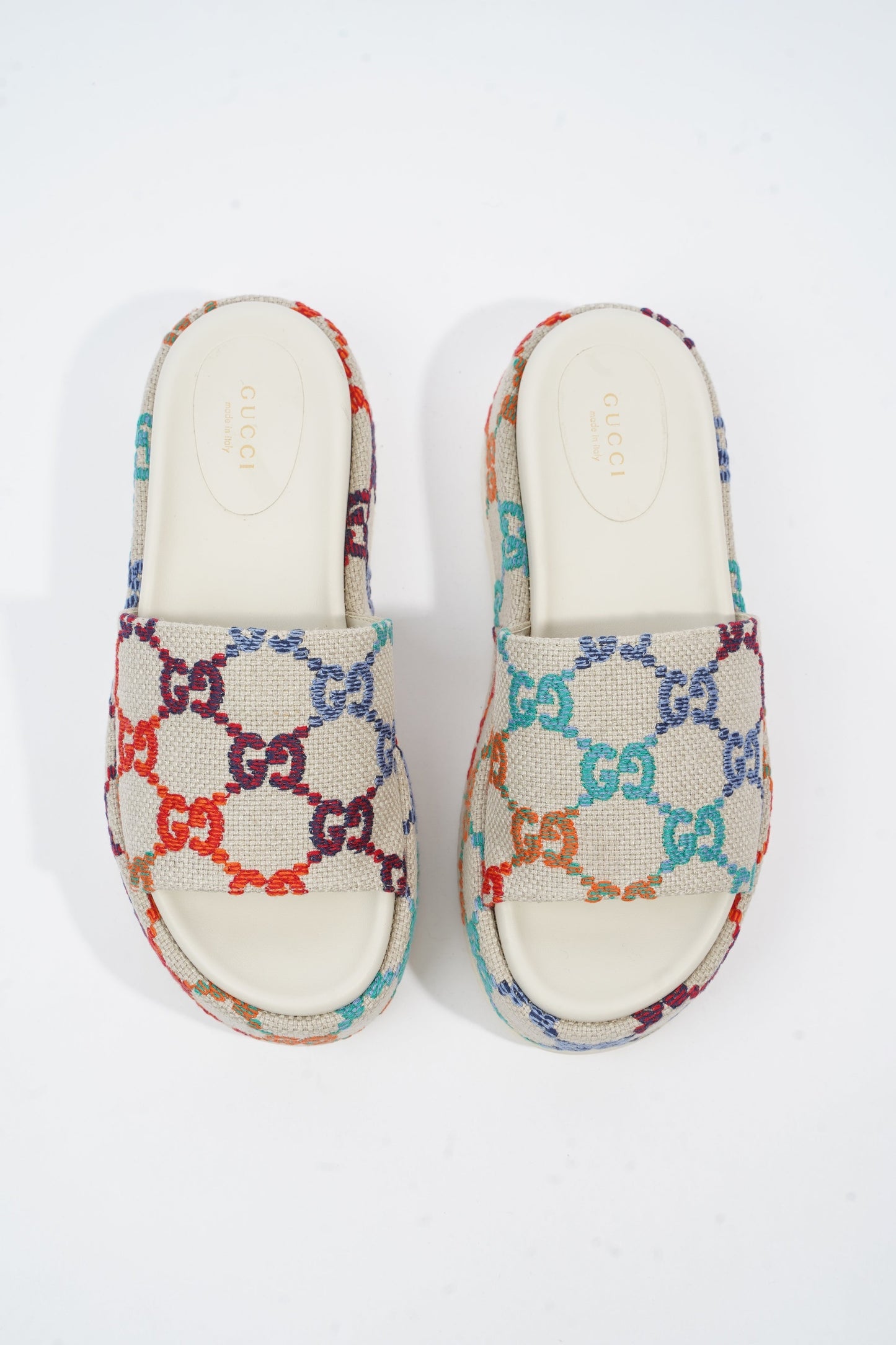 Gucci GG Jacquard Beige / Multicolour Tweed EU 38 UK 5