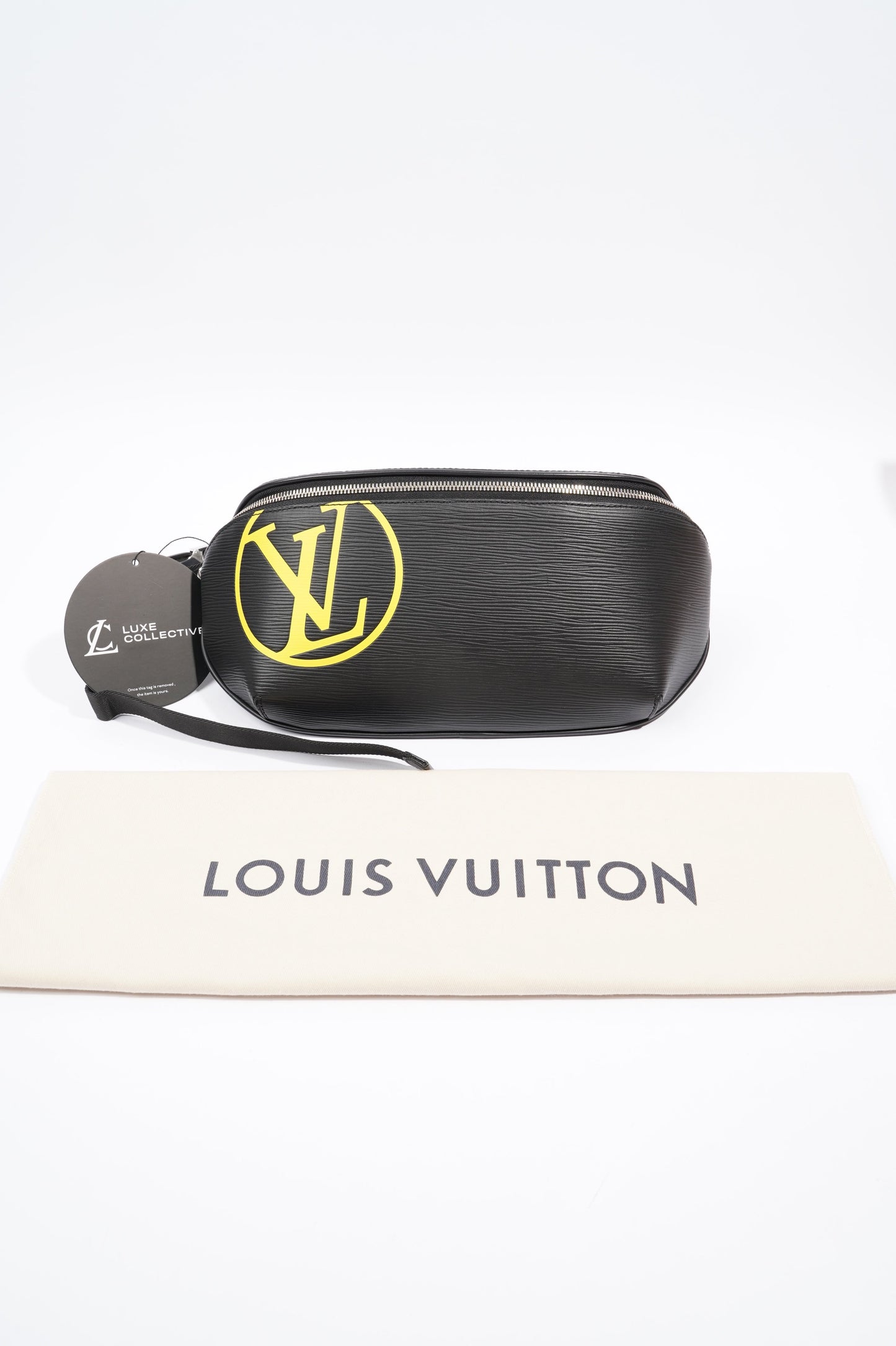 Louis Vuitton Circle Logo Bum Bag Black Epi Leather