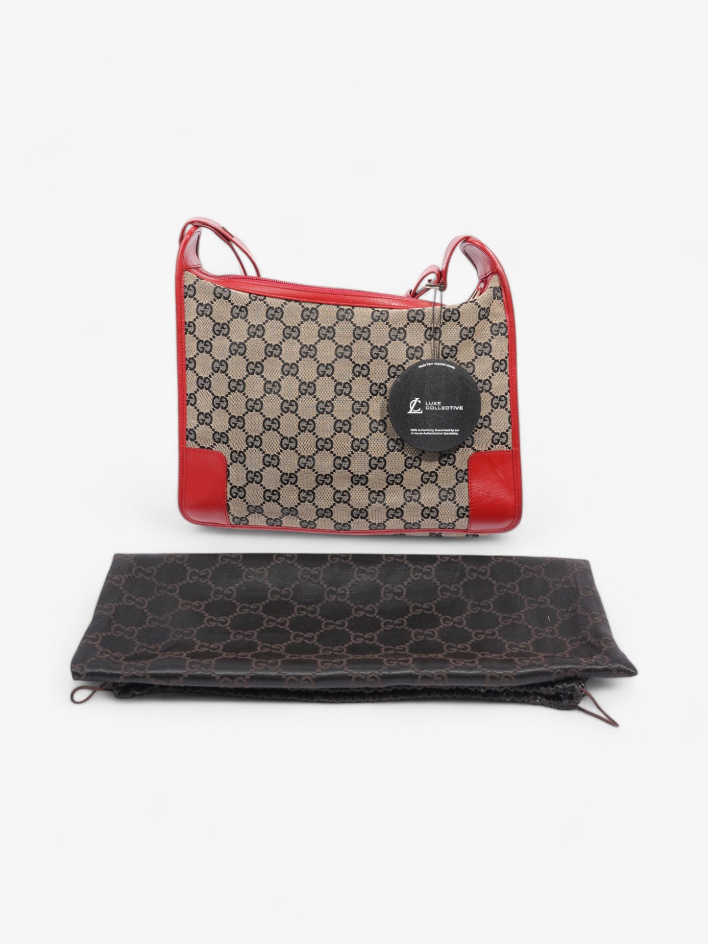 Gucci GG Shoulder Bag GG Supreme / Beige / Red Canvas
