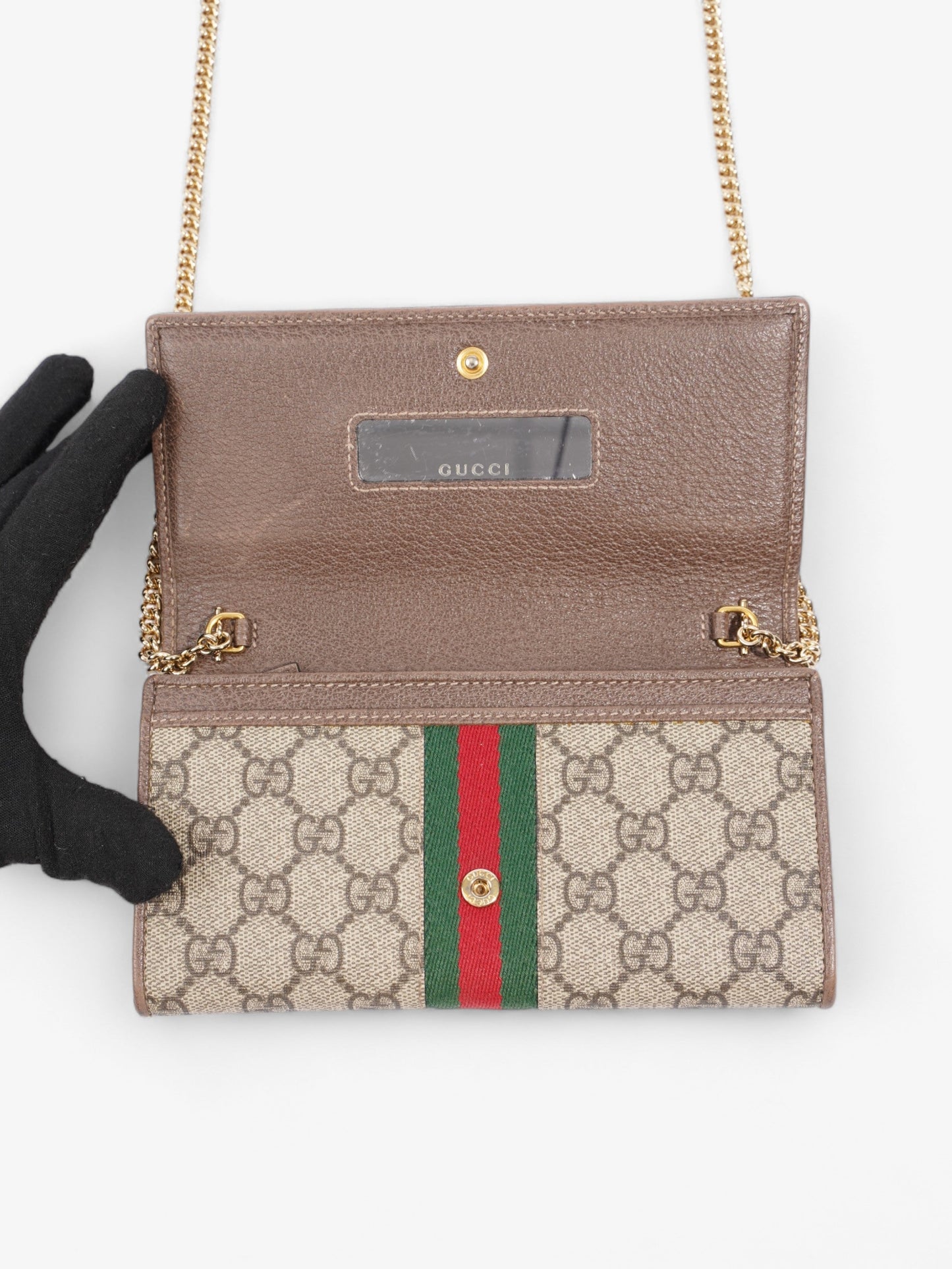 Gucci Ophidia GG Continental Wallet GG Supreme / Red / Green Canvas