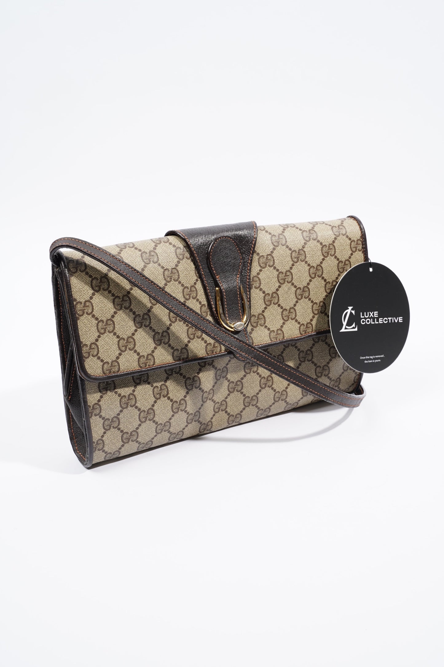 Gucci Clutch Shoulder Bag Supreme Canvas