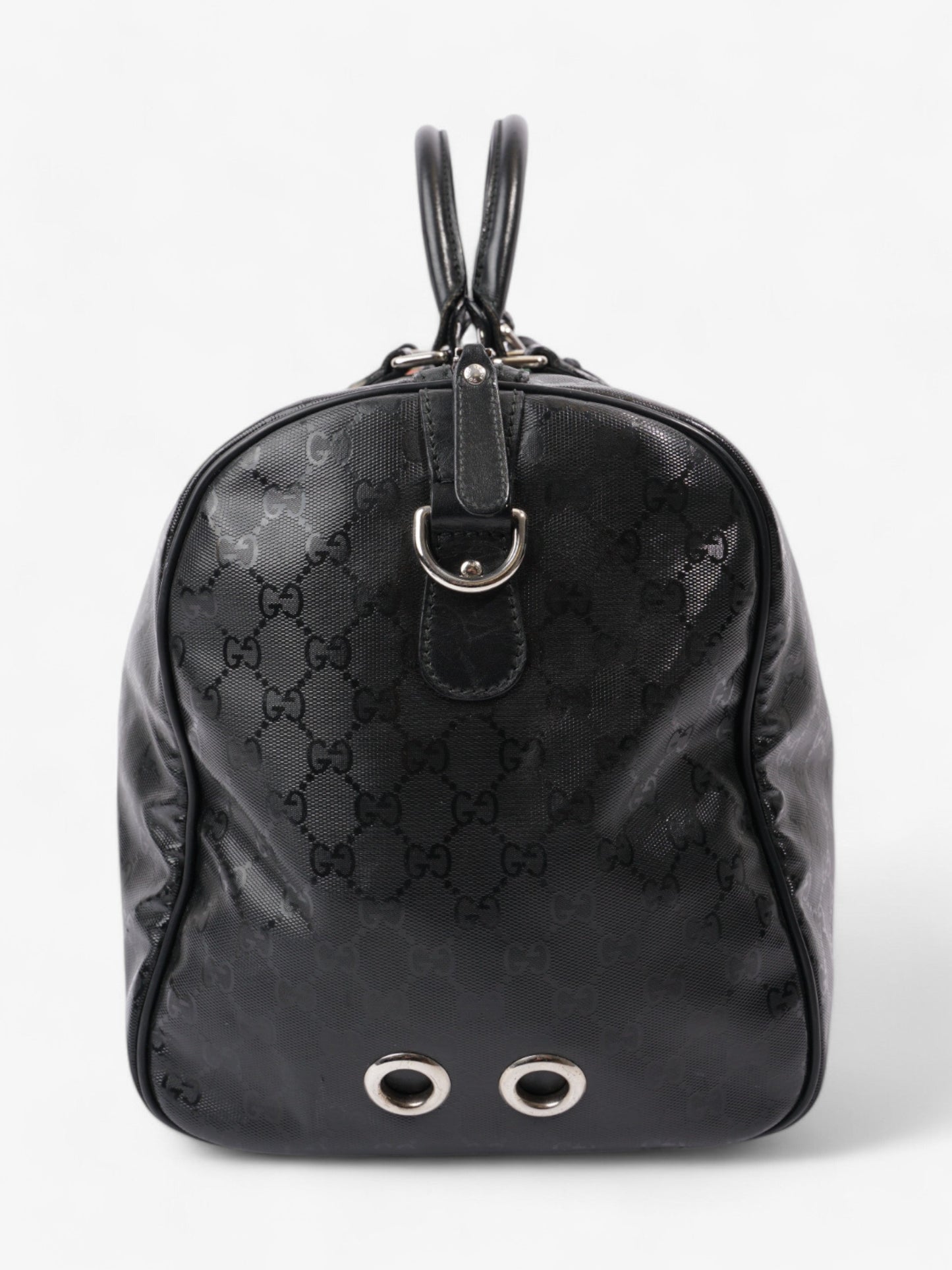 Gucci Fiat 500 Duffle Web Bag Black / Green / Red Canvas