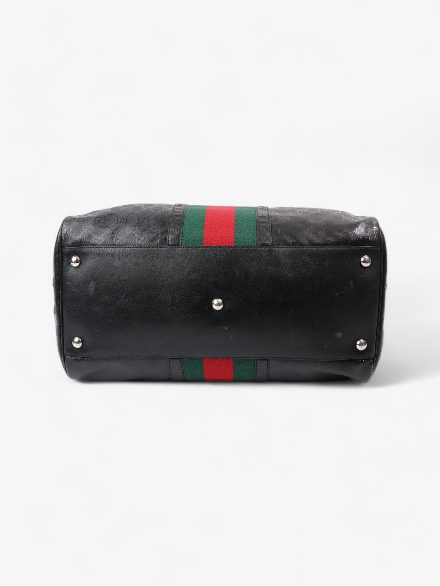 Gucci Fiat 500 Duffle Web Bag Black / Green / Red Canvas