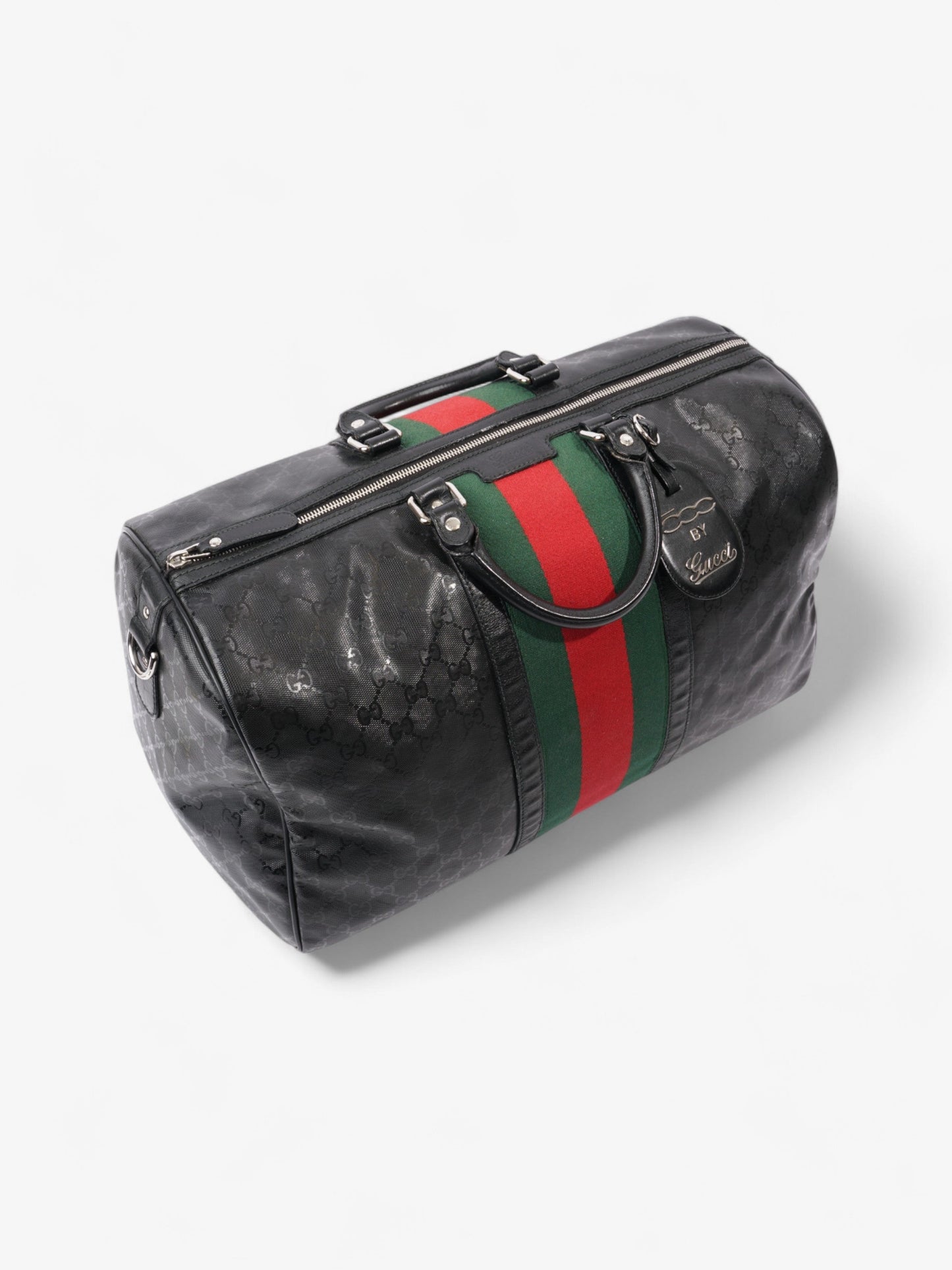 Gucci Fiat 500 Duffle Web Bag Black / Green / Red Canvas
