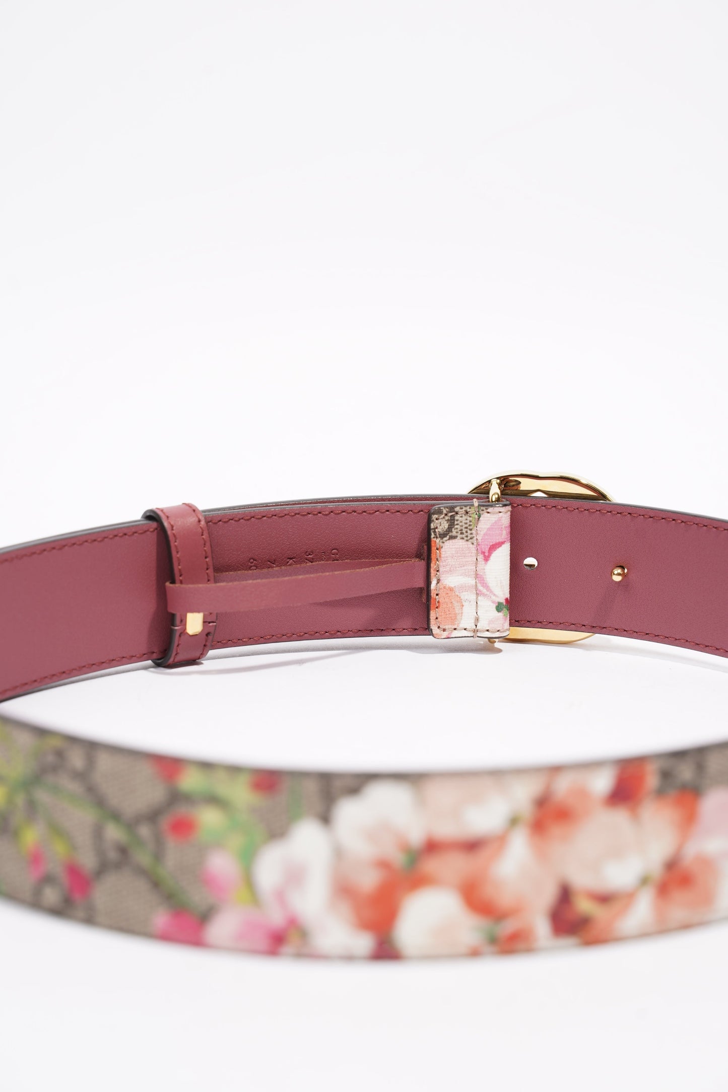 Gucci Interlocking Belt Surpreme / Floral Coated Canvas 75cm 30"
