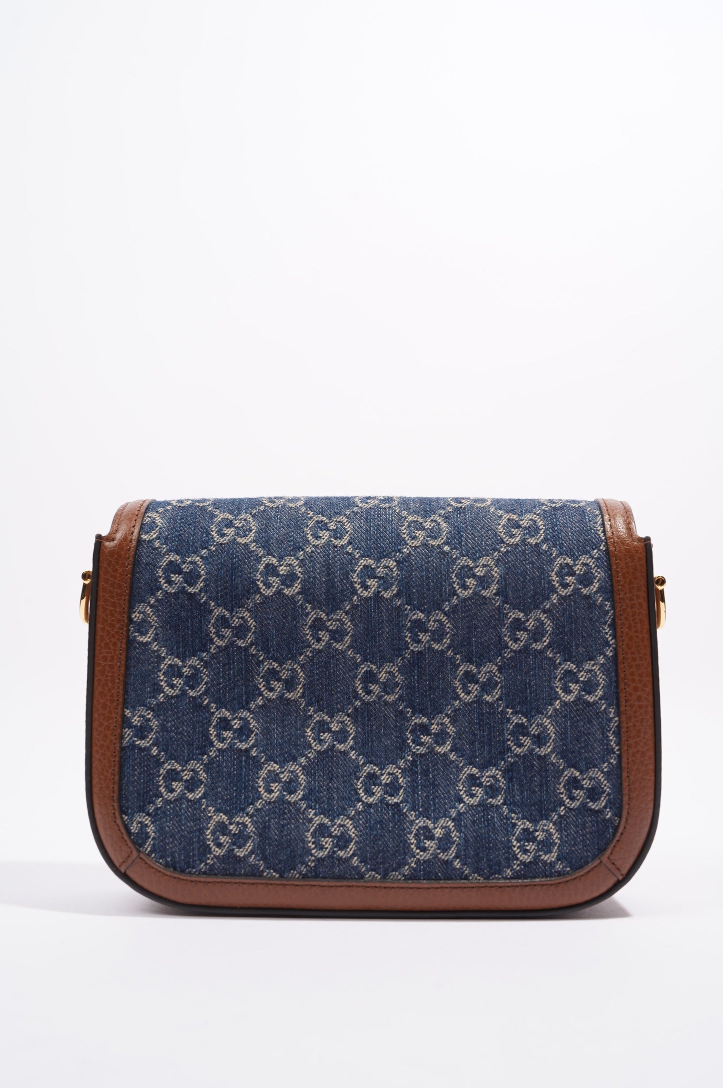 Gucci Horsebit 1955 Mini Bag Denim / Brown Leather