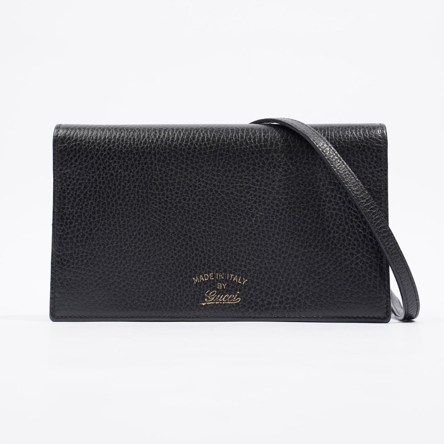 Gucci Swing Leather strap Wallet Black Leather