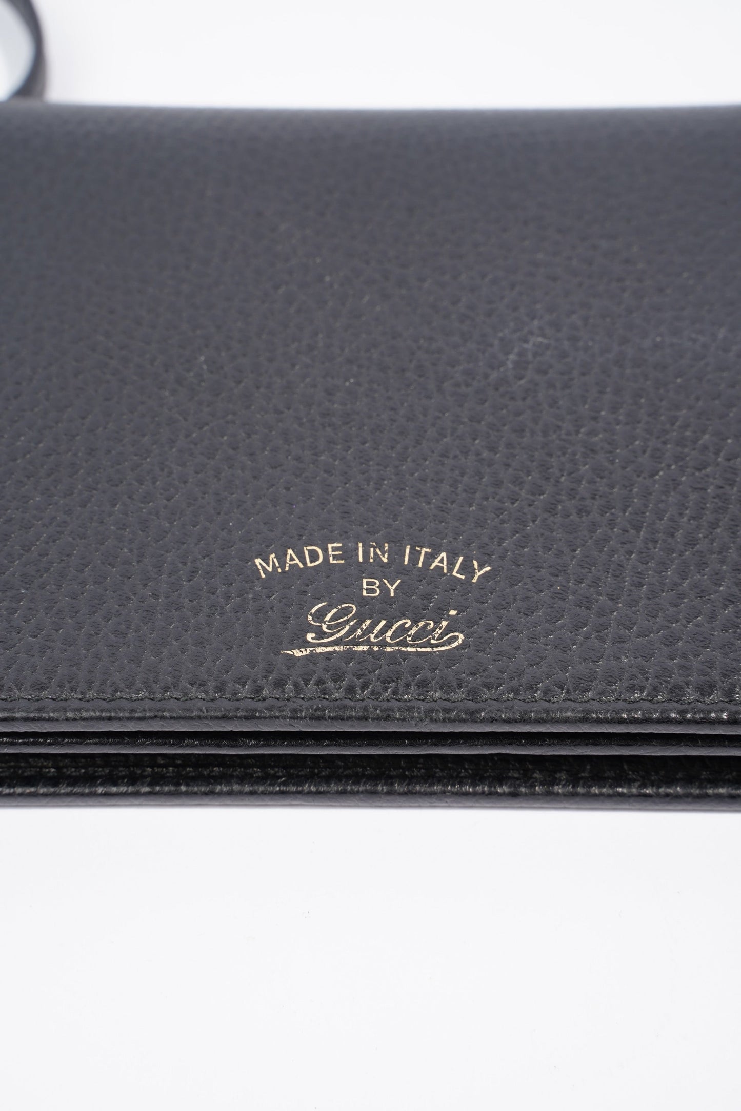 Gucci Swing Leather strap Wallet Black Leather