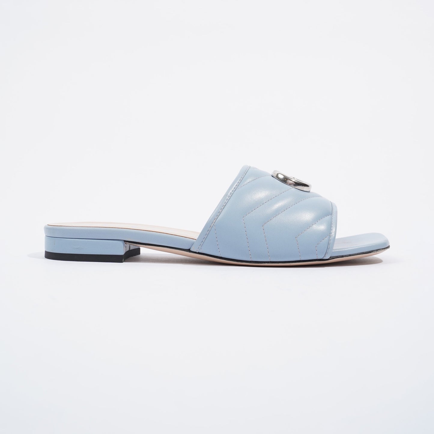 Gucci Double G Leather Sandal Baby Blue EU 38.5 / UK 5.5