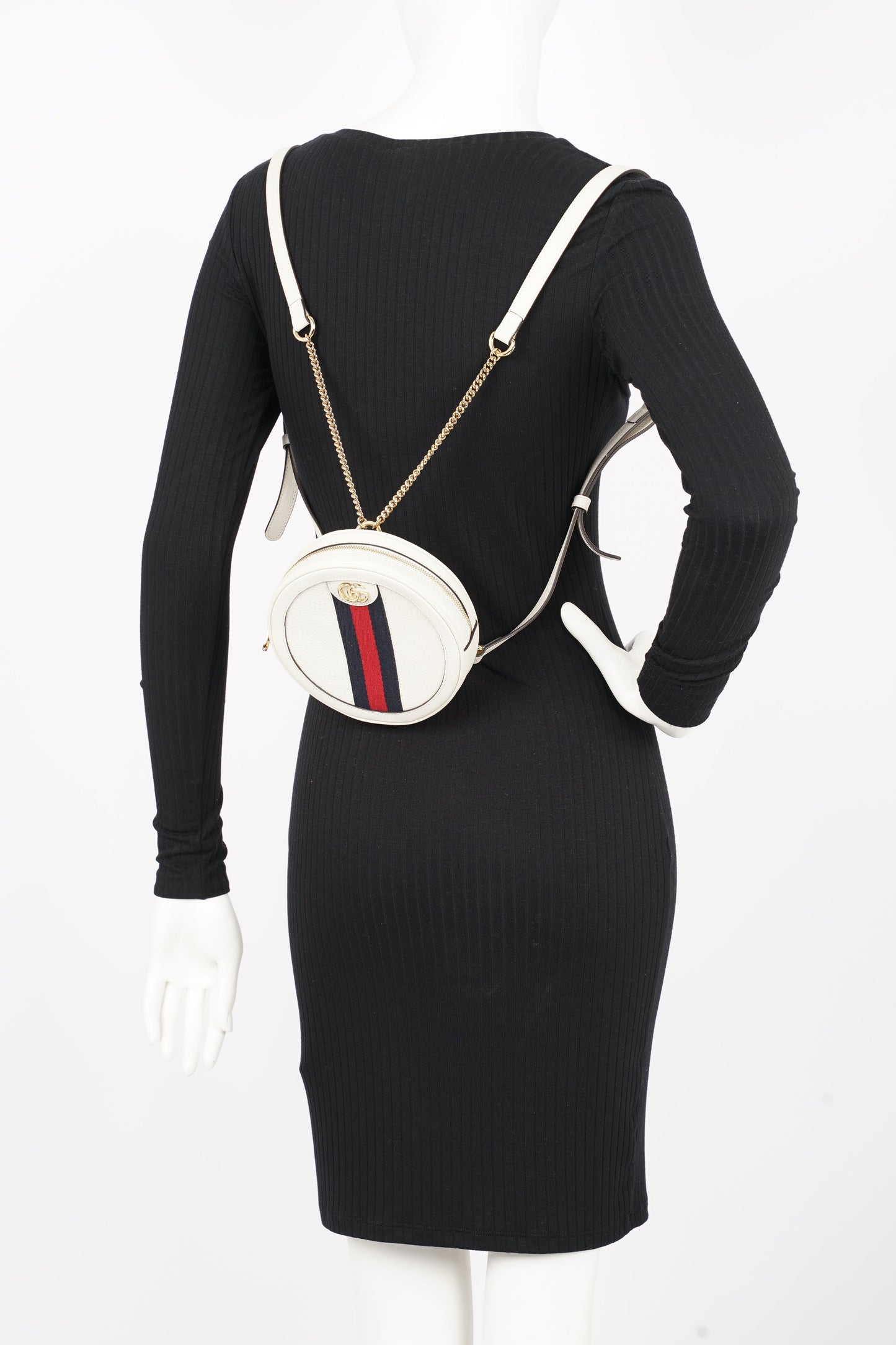Gucci Ophidia GG Round Backpack Cream Mini