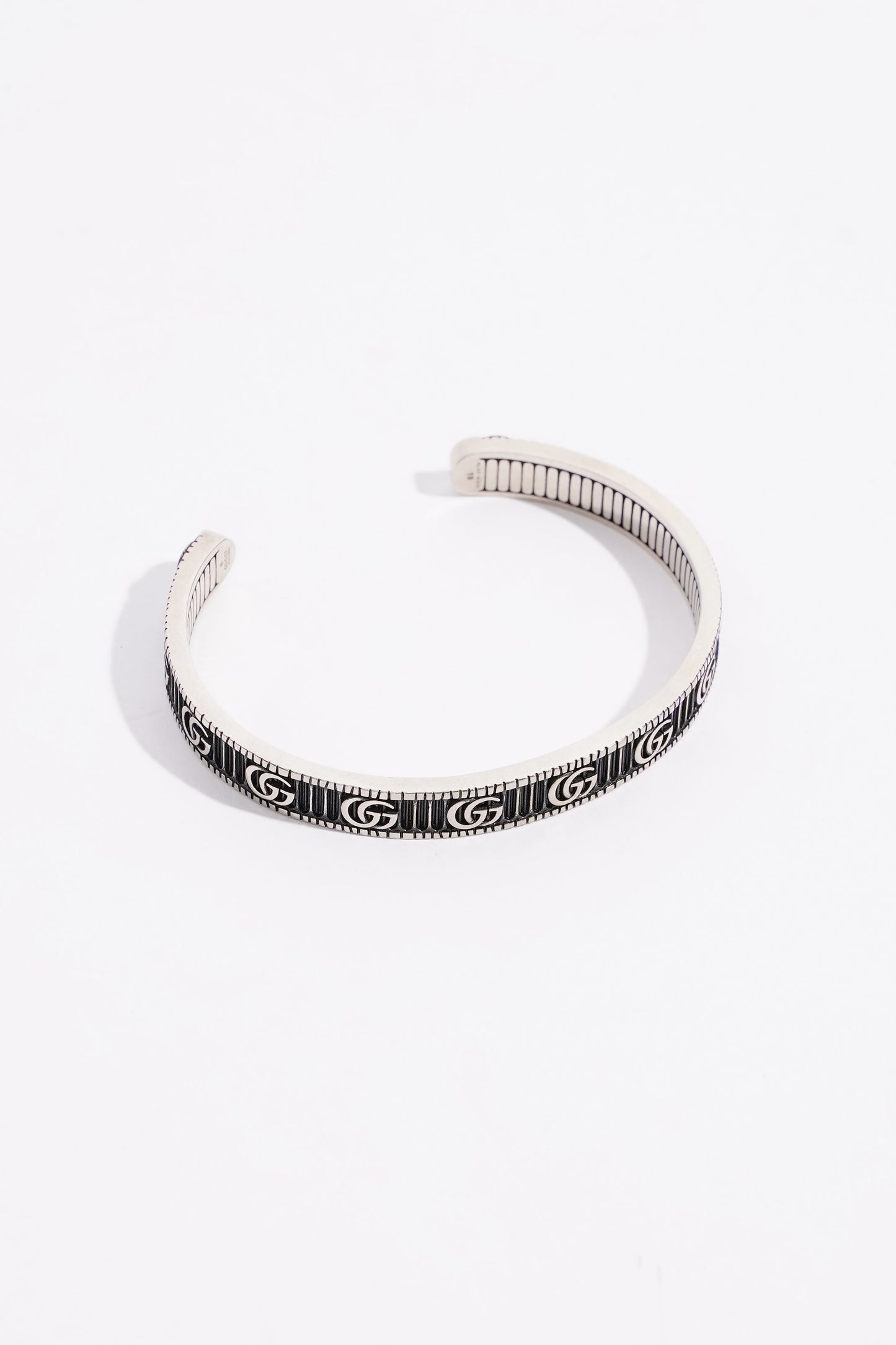Gucci Double G Cuff Bracelet Sterling Silver