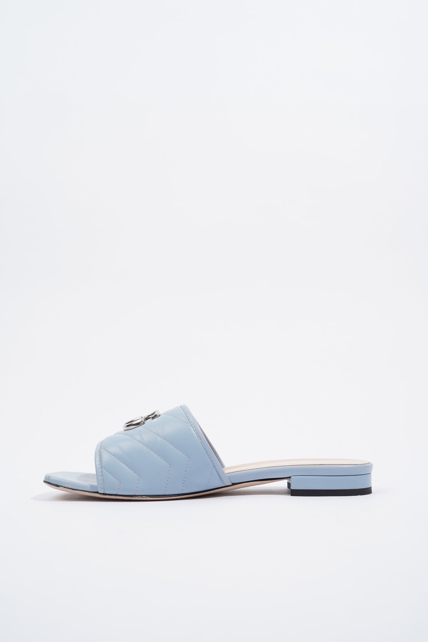 Gucci Double G Leather Sandal Baby Blue EU 38.5 / UK 5.5