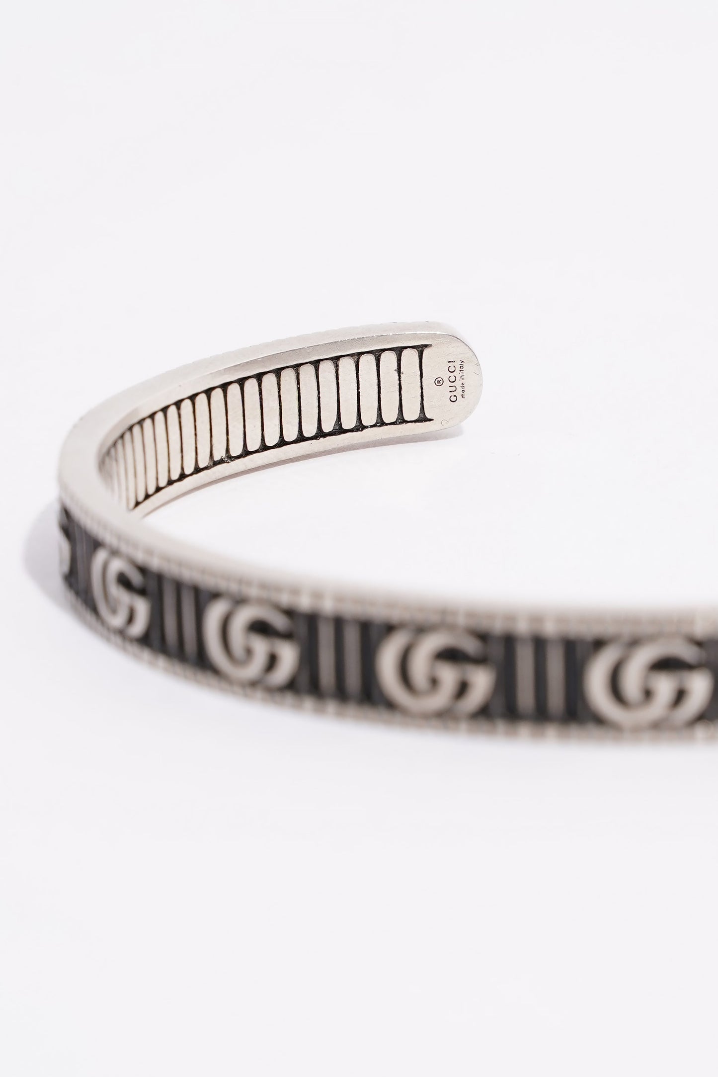 Gucci Double G Cuff Bracelet Sterling Silver