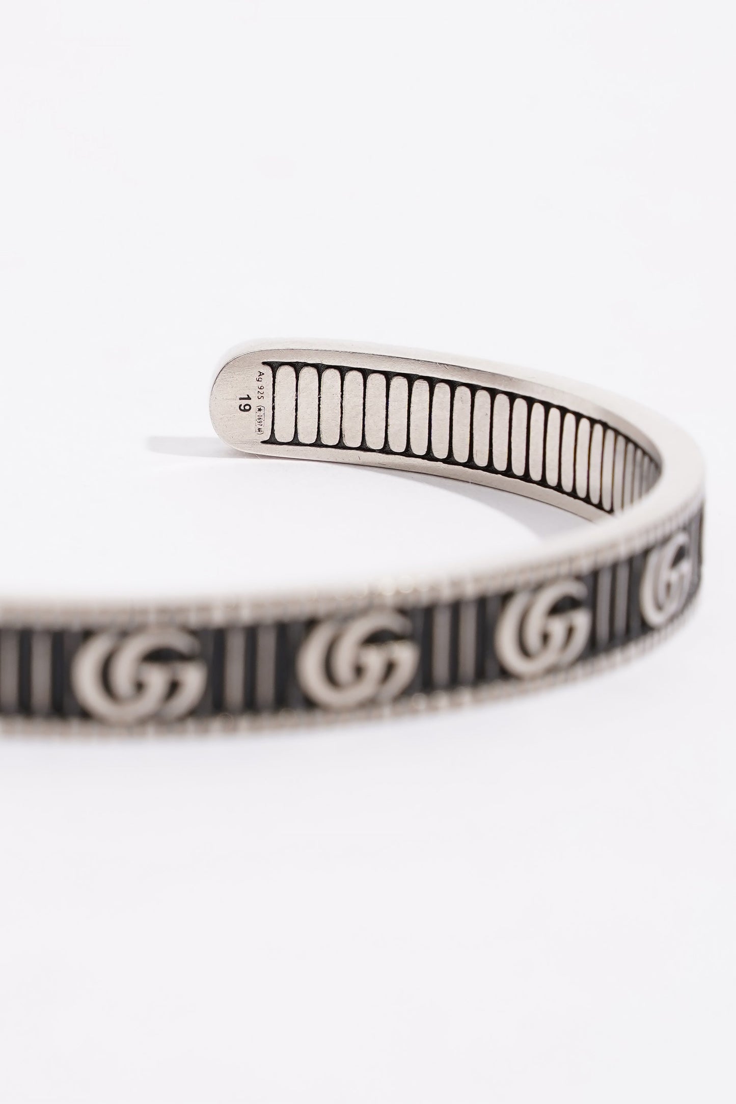 Gucci Double G Cuff Bracelet Sterling Silver