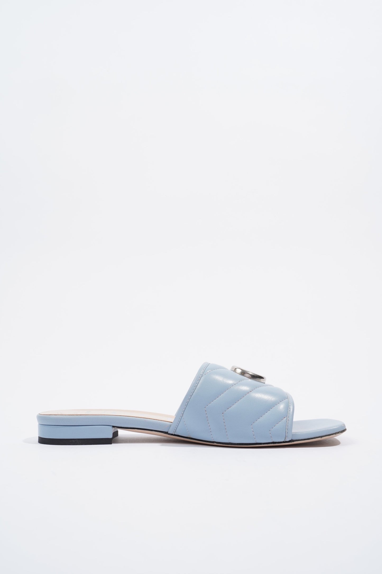 Gucci Double G Leather Sandal Baby Blue EU 38.5 / UK 5.5