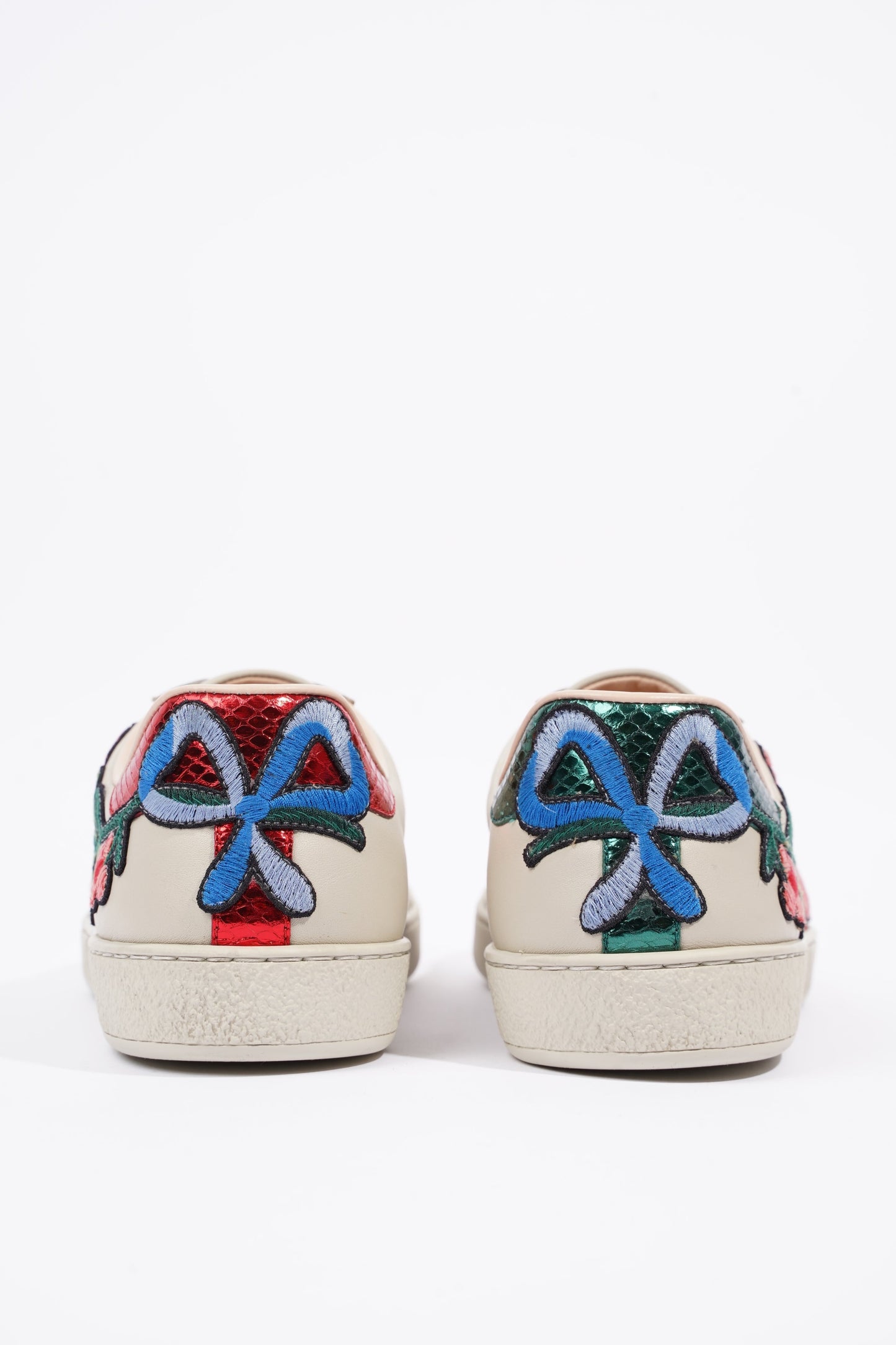 Gucci Mens Ace Floral Off White / Multi EU 40.5 / UK 6.5