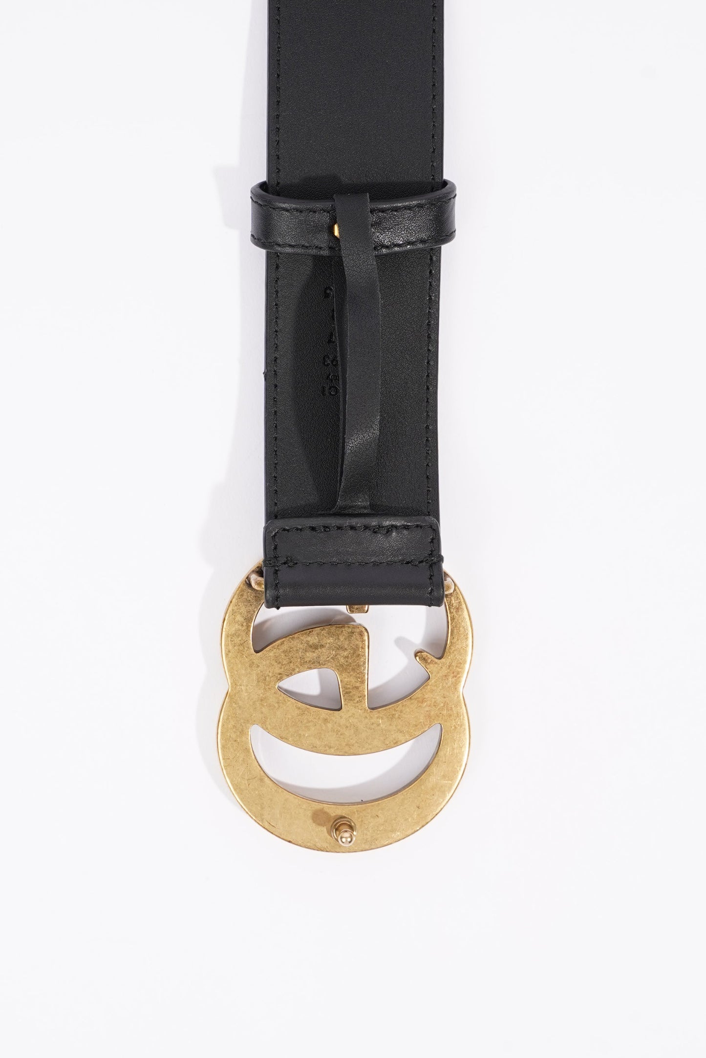 Gucci Womens Marmont Belt Black Leather / Brass 80cm - 32"