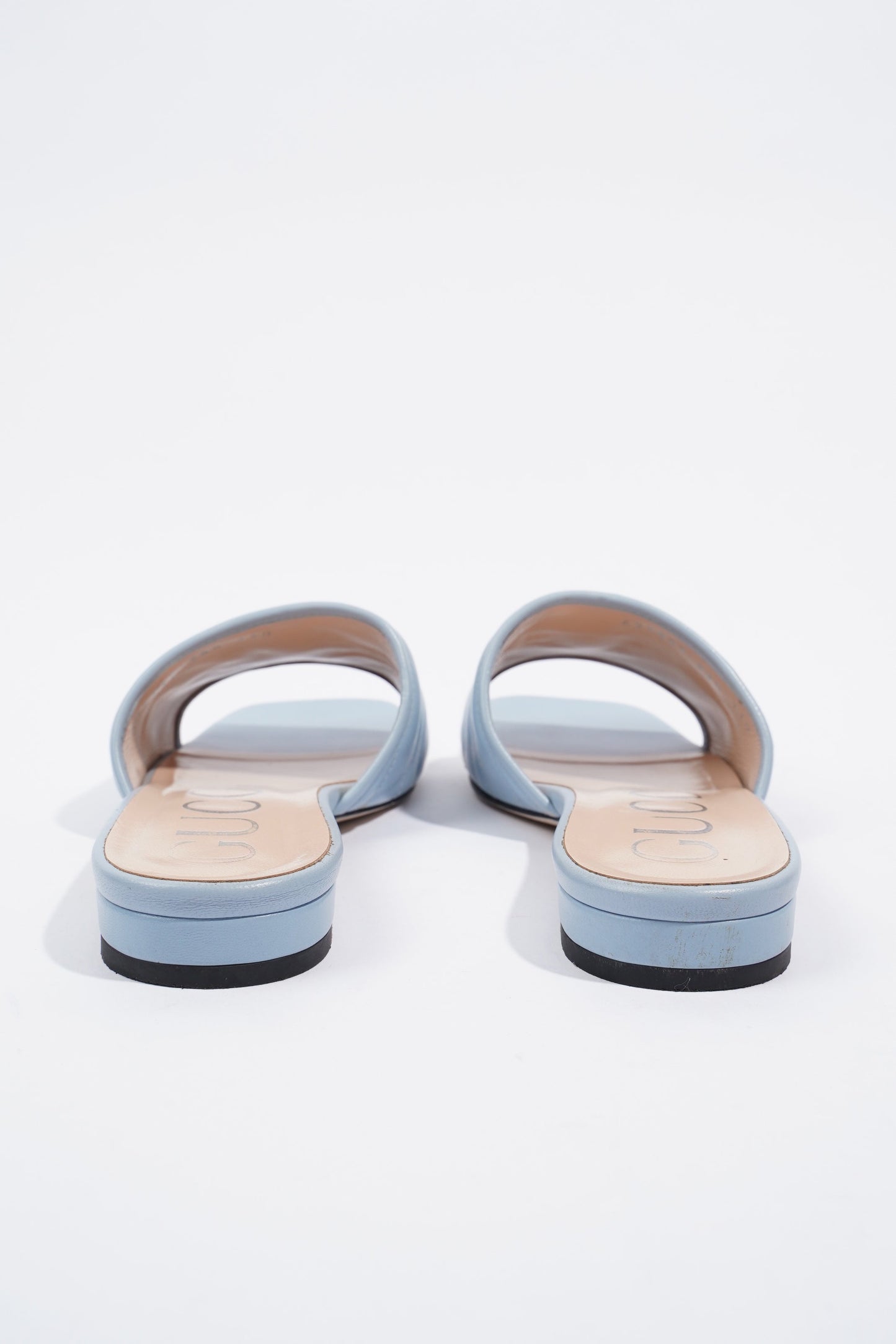Gucci Double G Leather Sandal Baby Blue EU 38.5 / UK 5.5