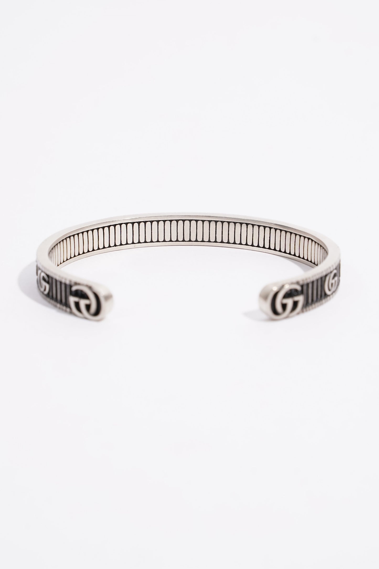Gucci Double G Cuff Bracelet Sterling Silver
